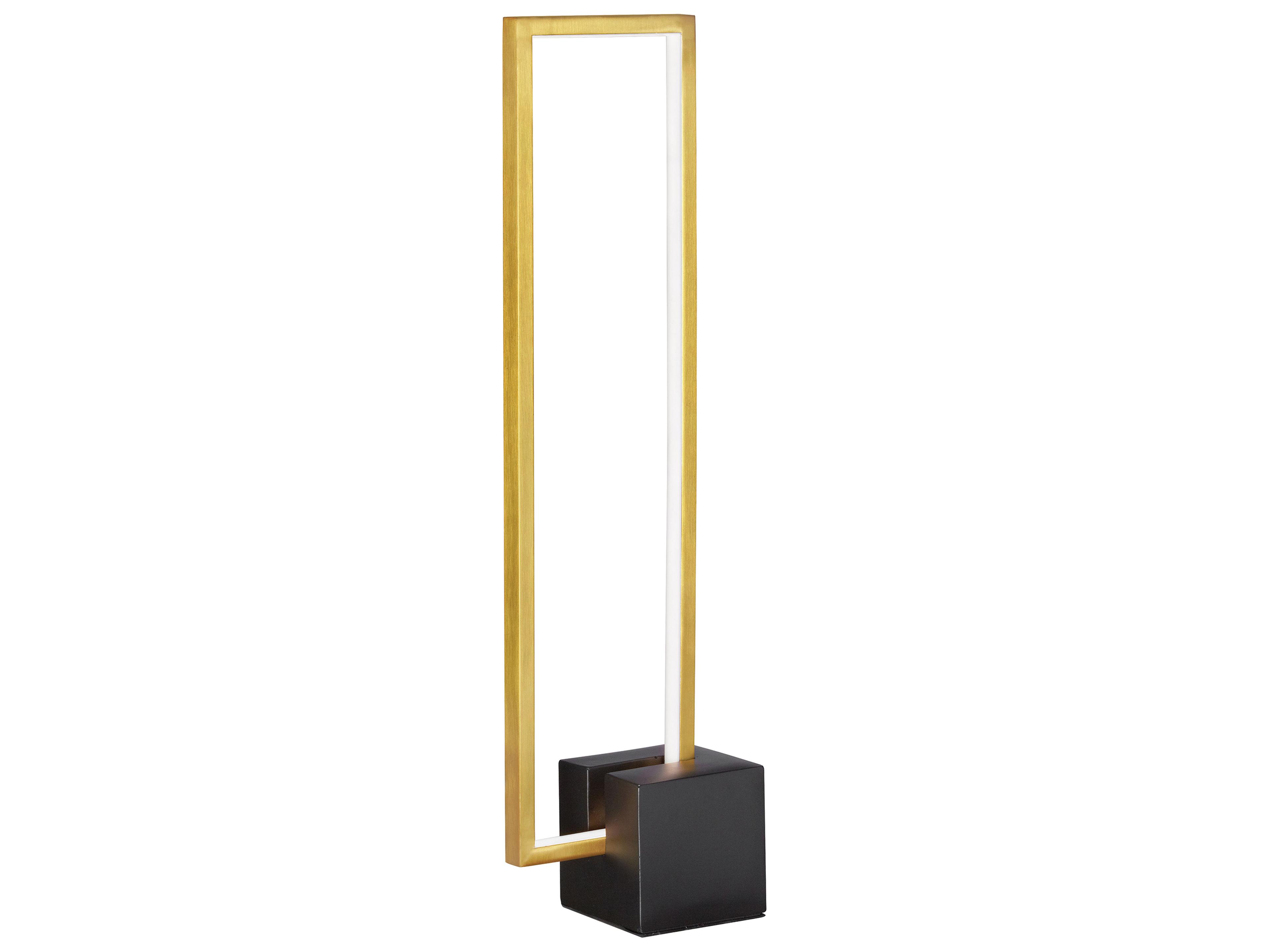 Dainolite Florence Aged Brass Matte Black Buffet Lamp