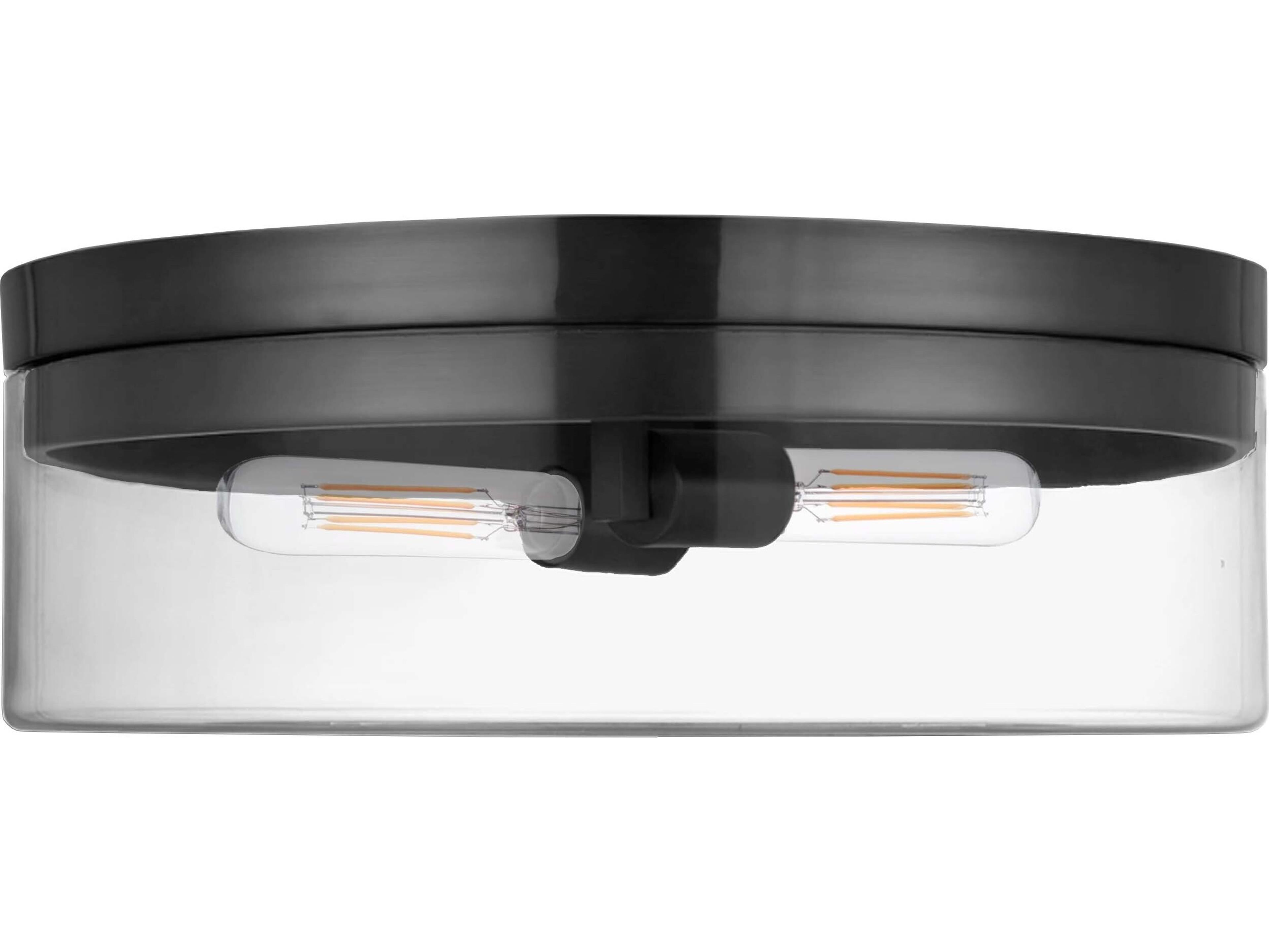 Dainolite Fiona 2-Light Matte Black Flush Mount