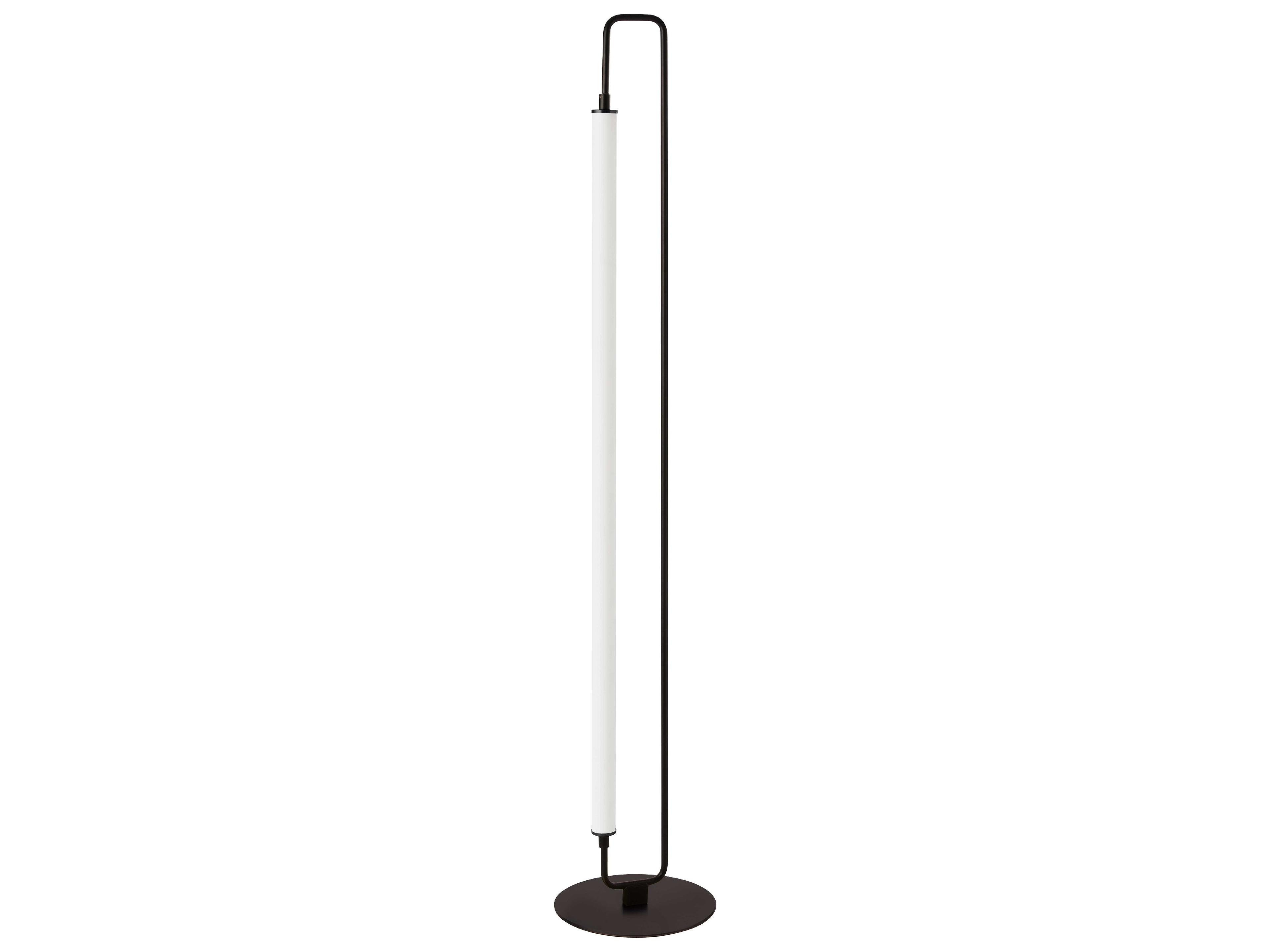 Dainolite Freya Matte Black White Acrylic Floor Lamp