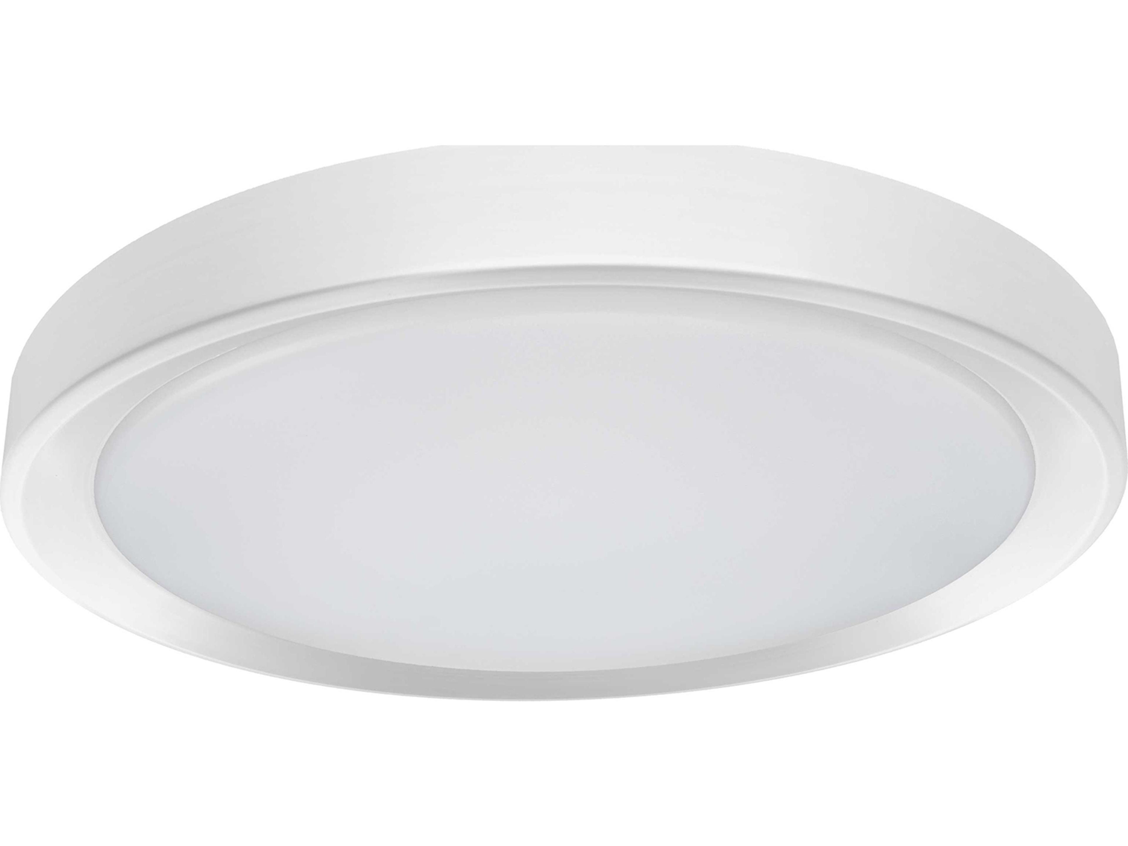 Dainolite Flynn 1-Light Matte White Round Flush Mount