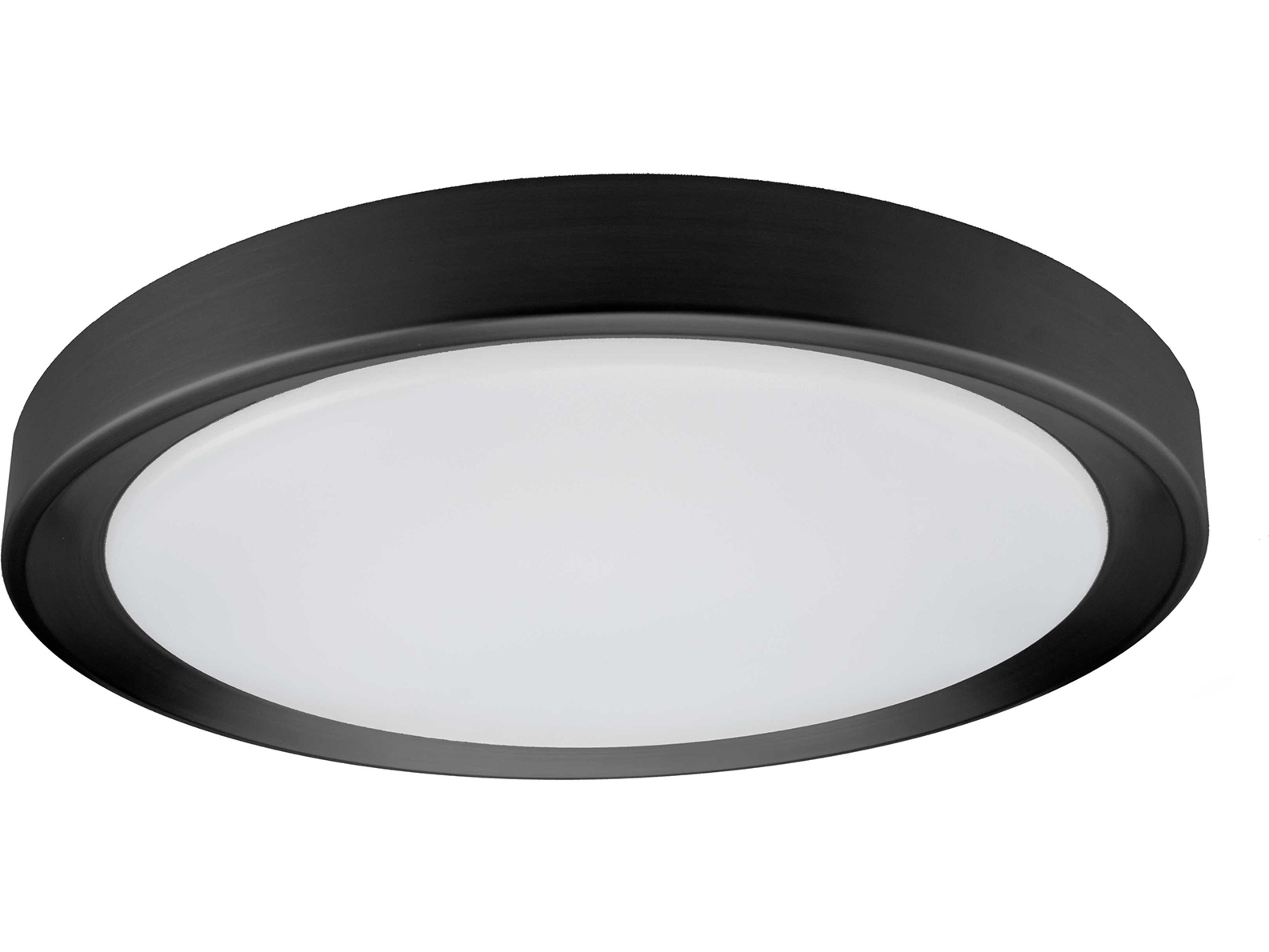 Dainolite Flynn 1-Light Sandy Black White Round Flush Mount