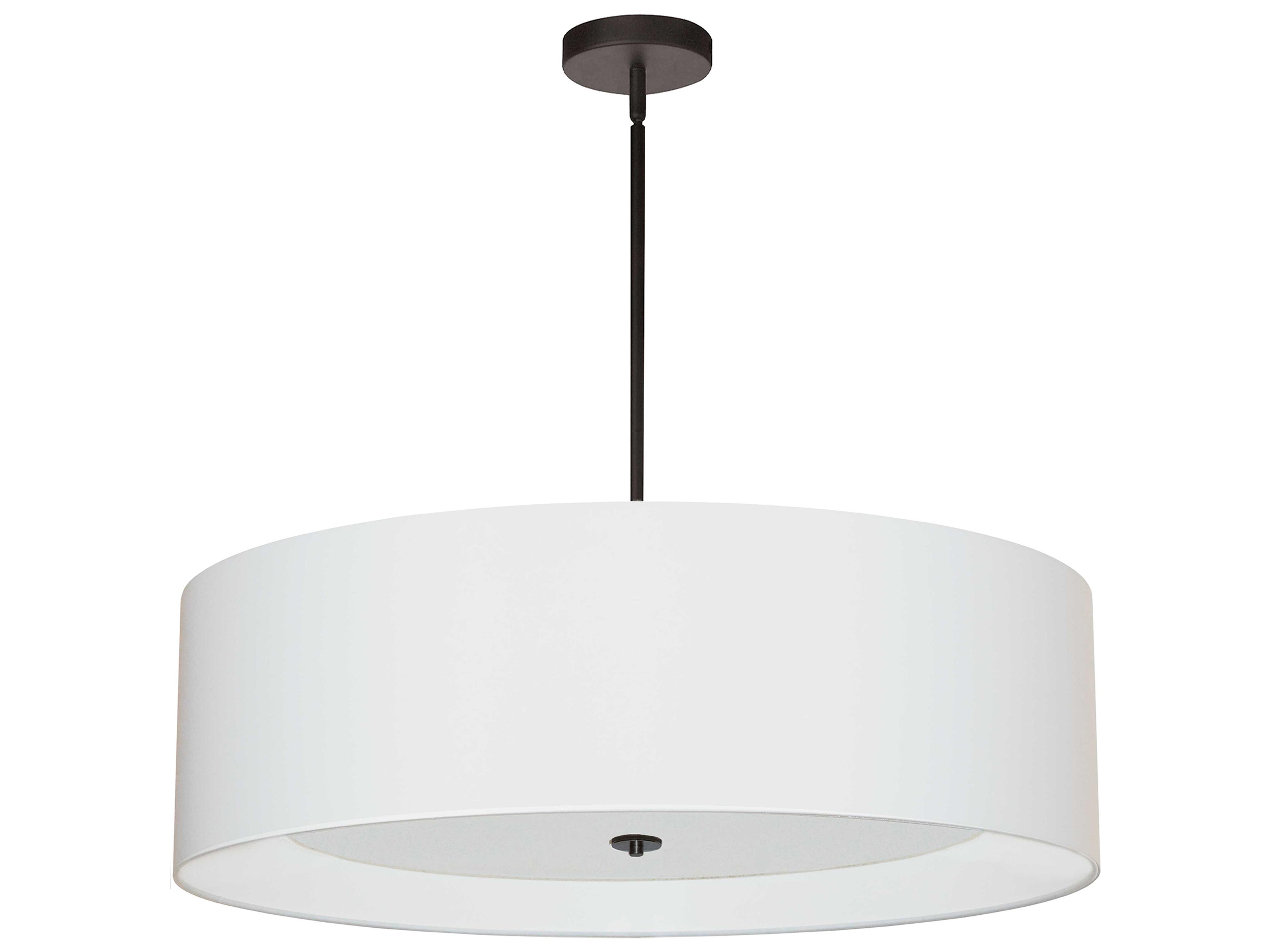Dainolite Helena 4-Light Matte Black White Pendant