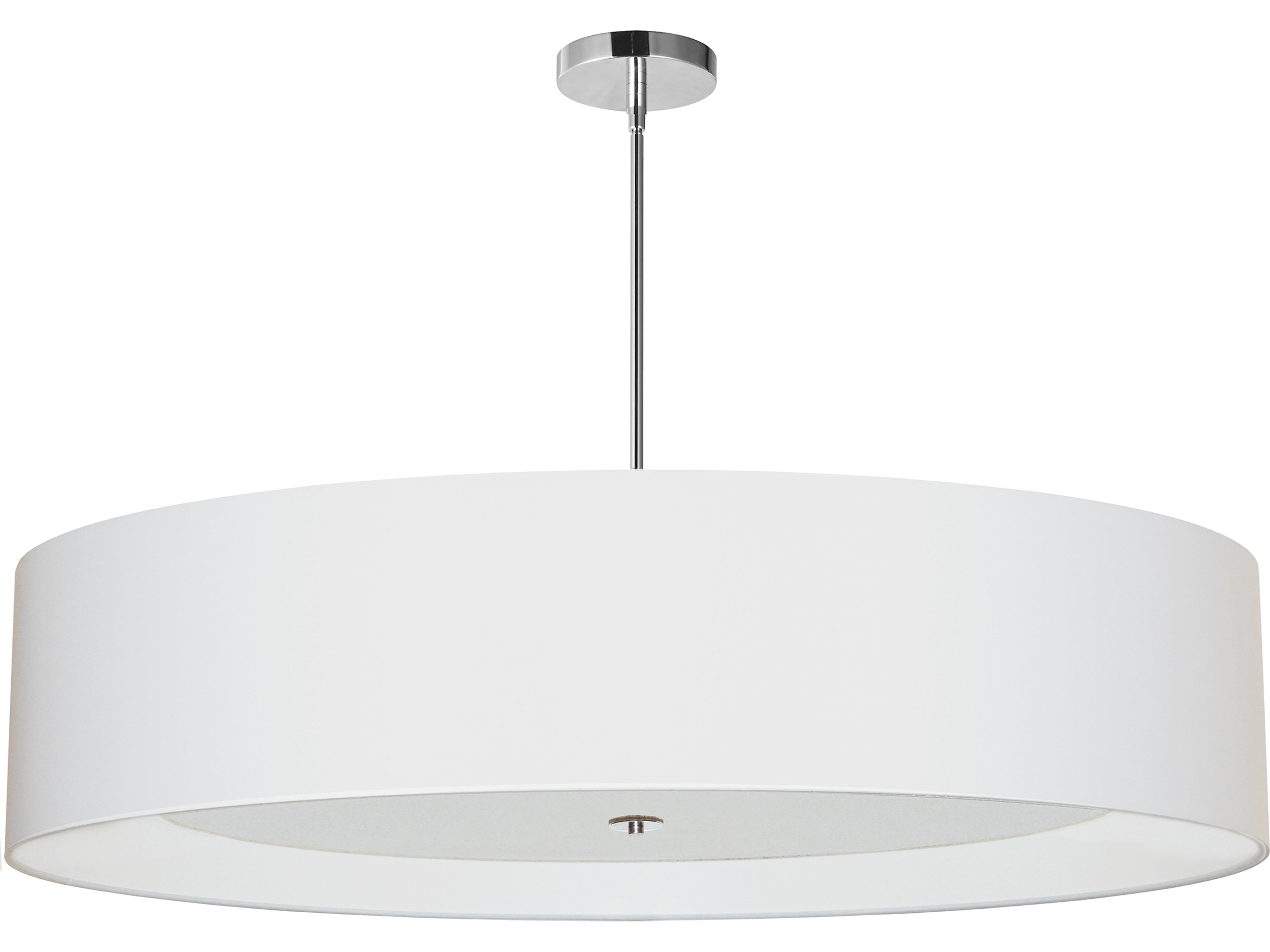 Dainolite Helena 6-Light Polished Chrome White Pendant
