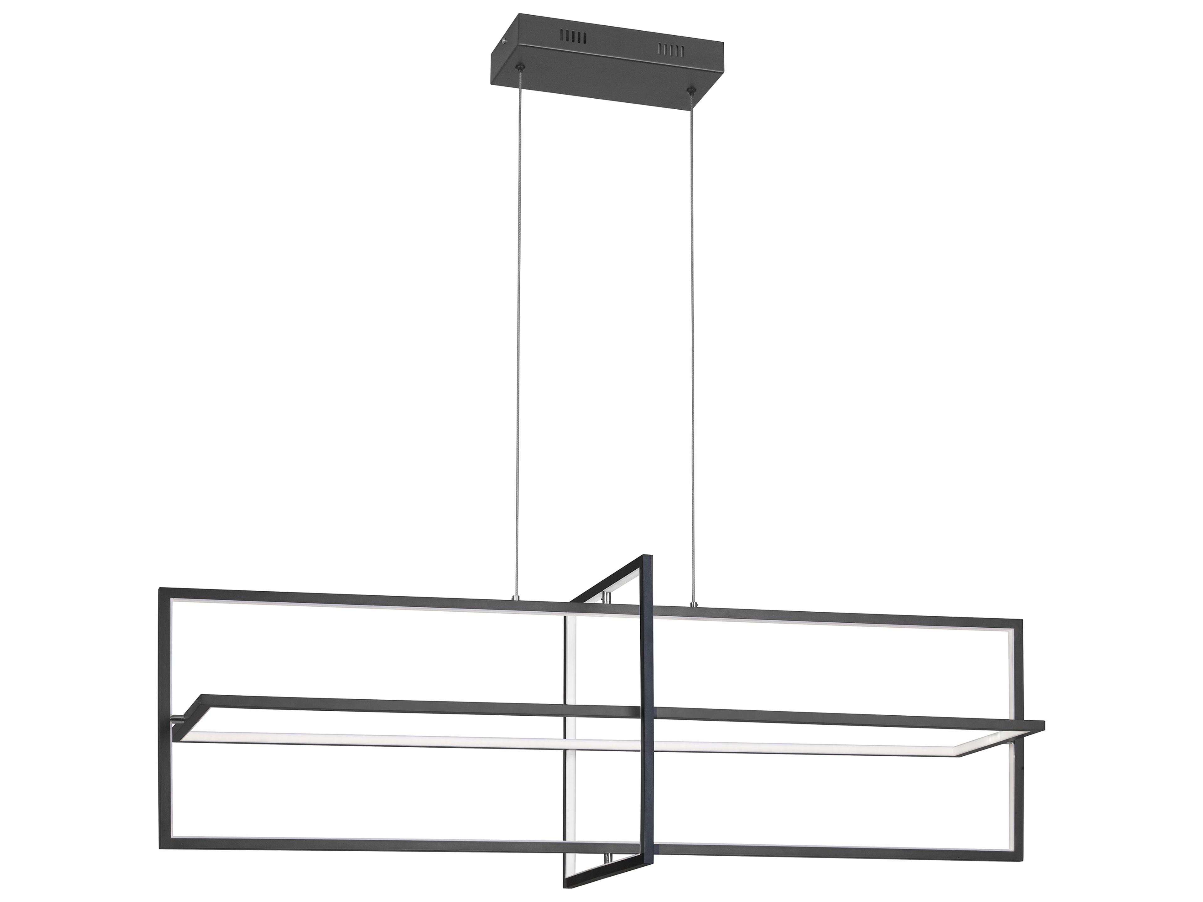 Dainolite Hildegard 1-Light Matte Black Geometric Island Pendant