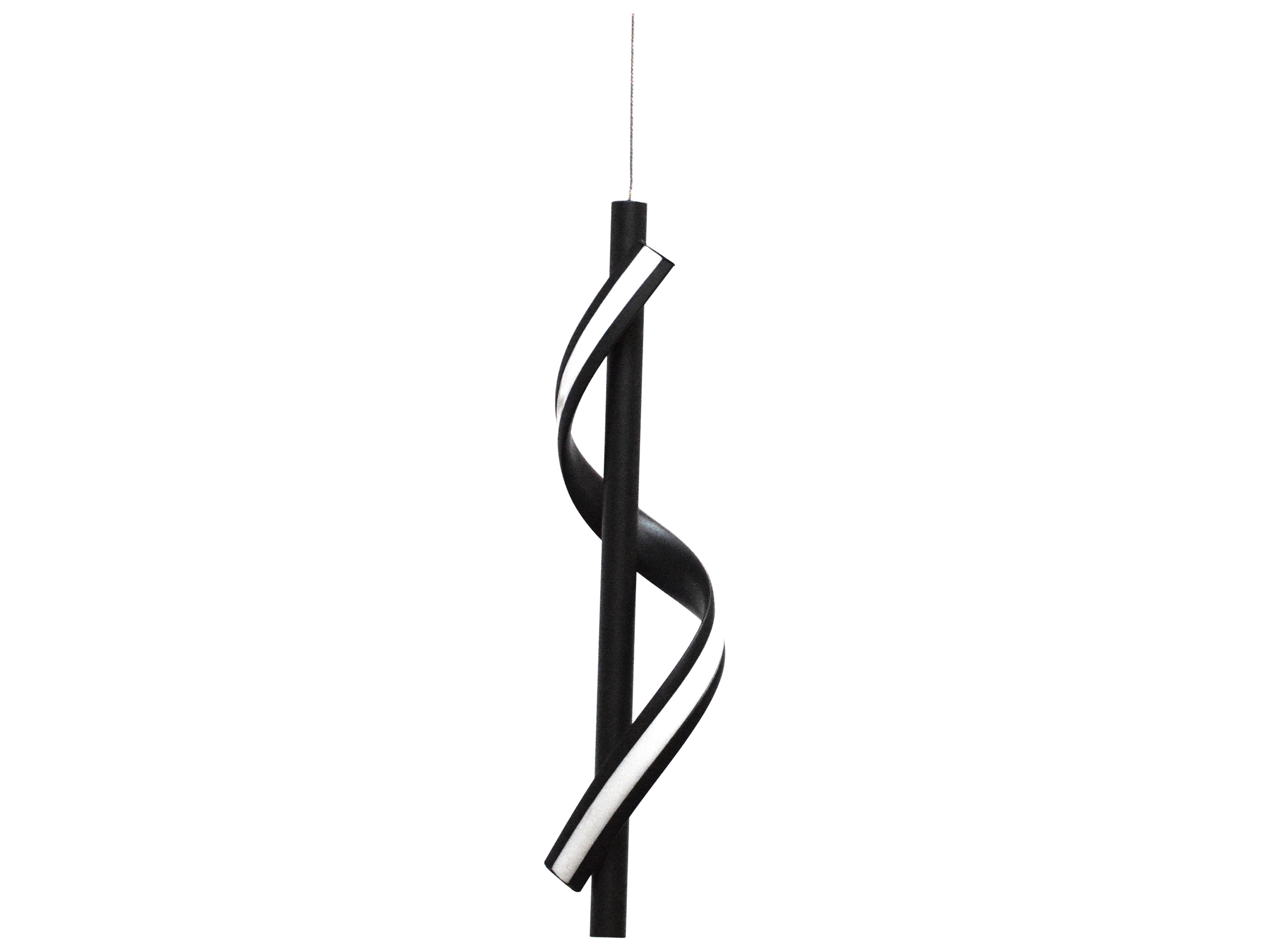 Dainolite Justine 1-Light Matte Black White Linear Mini Pendant