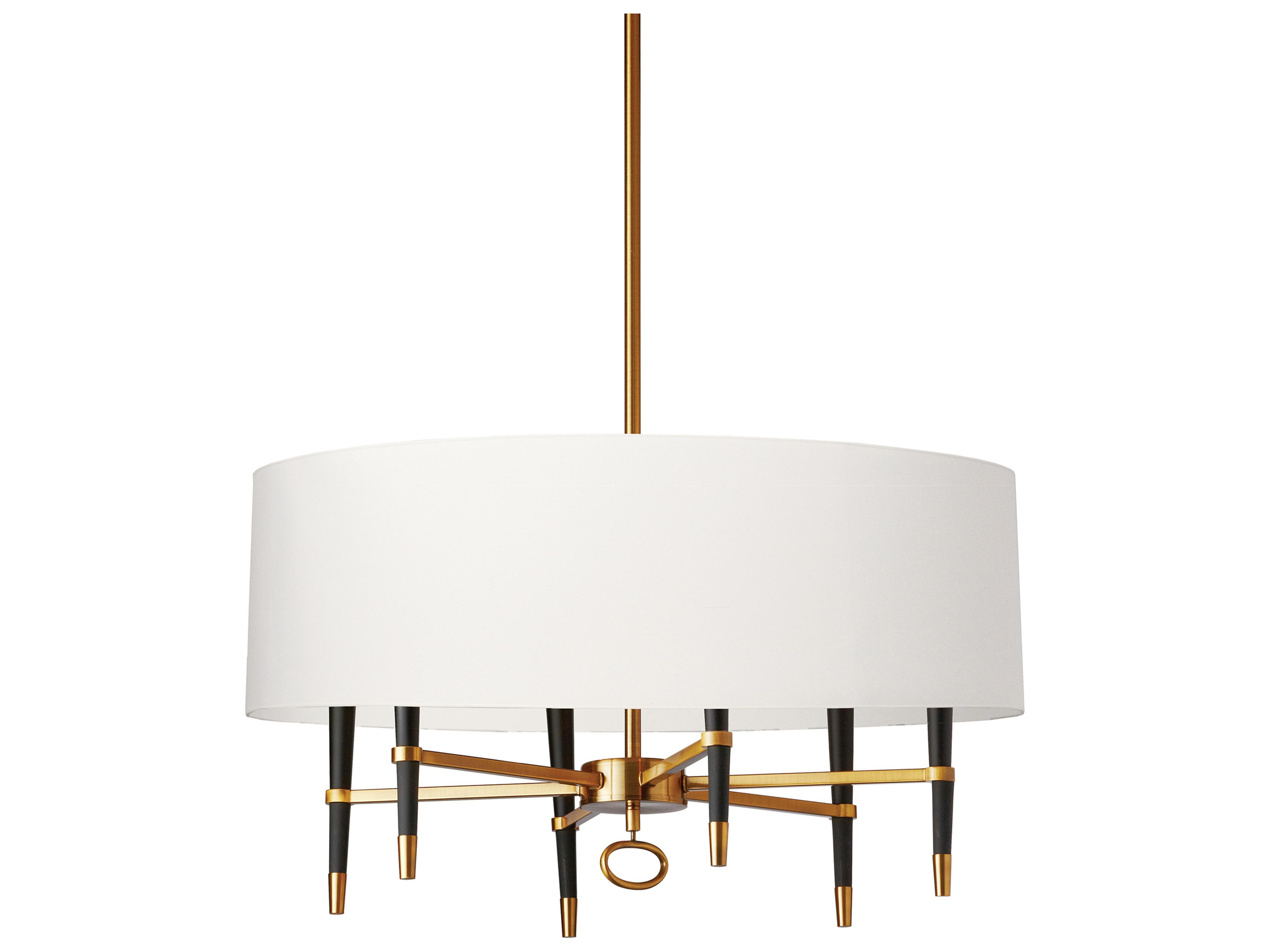 Dainolite Langford 6-Light Vintage Bronze Black Drum Chandelier