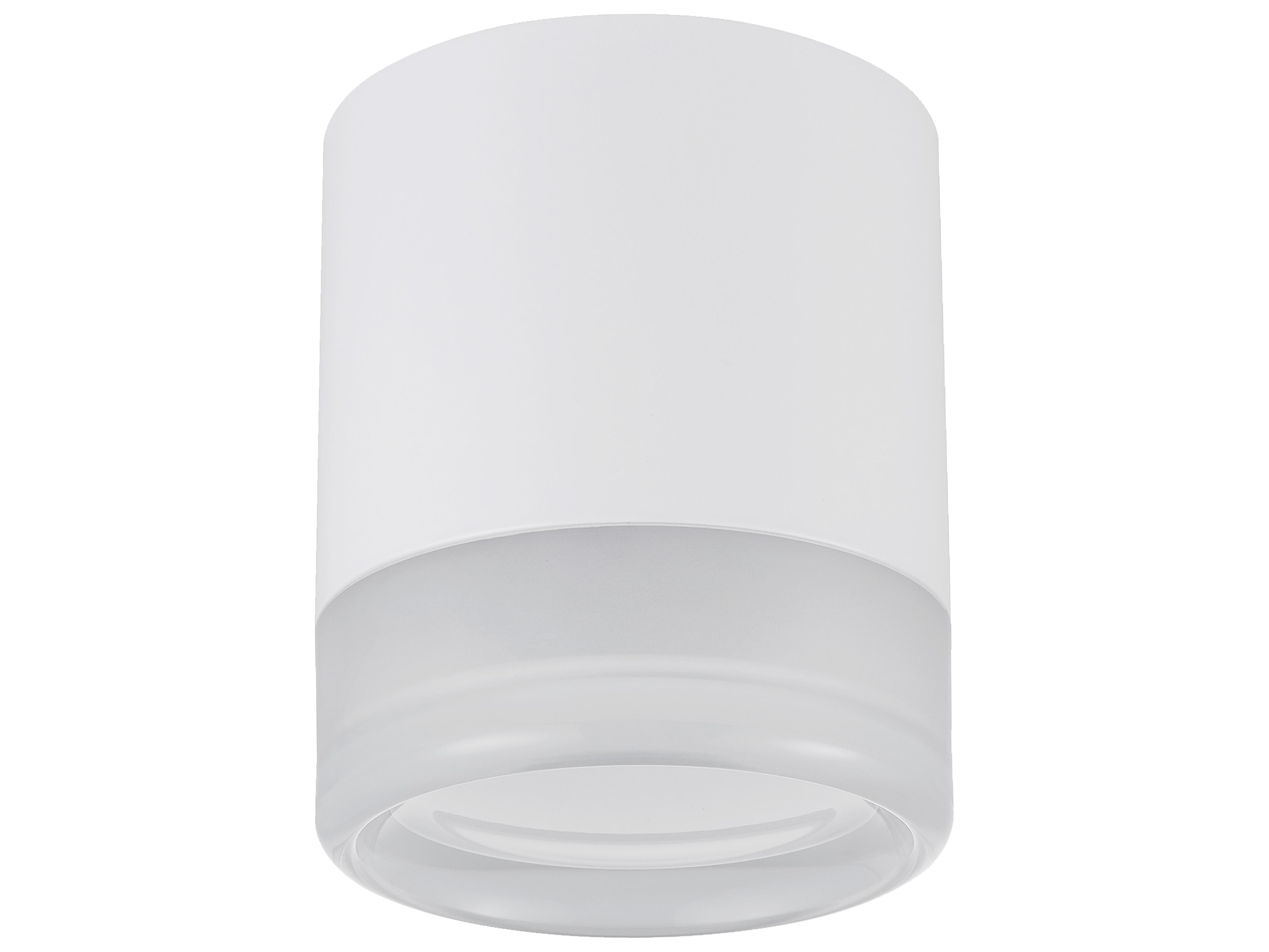 Dainolite Lucia 1-Light Matte White Cylinder Flush Mount