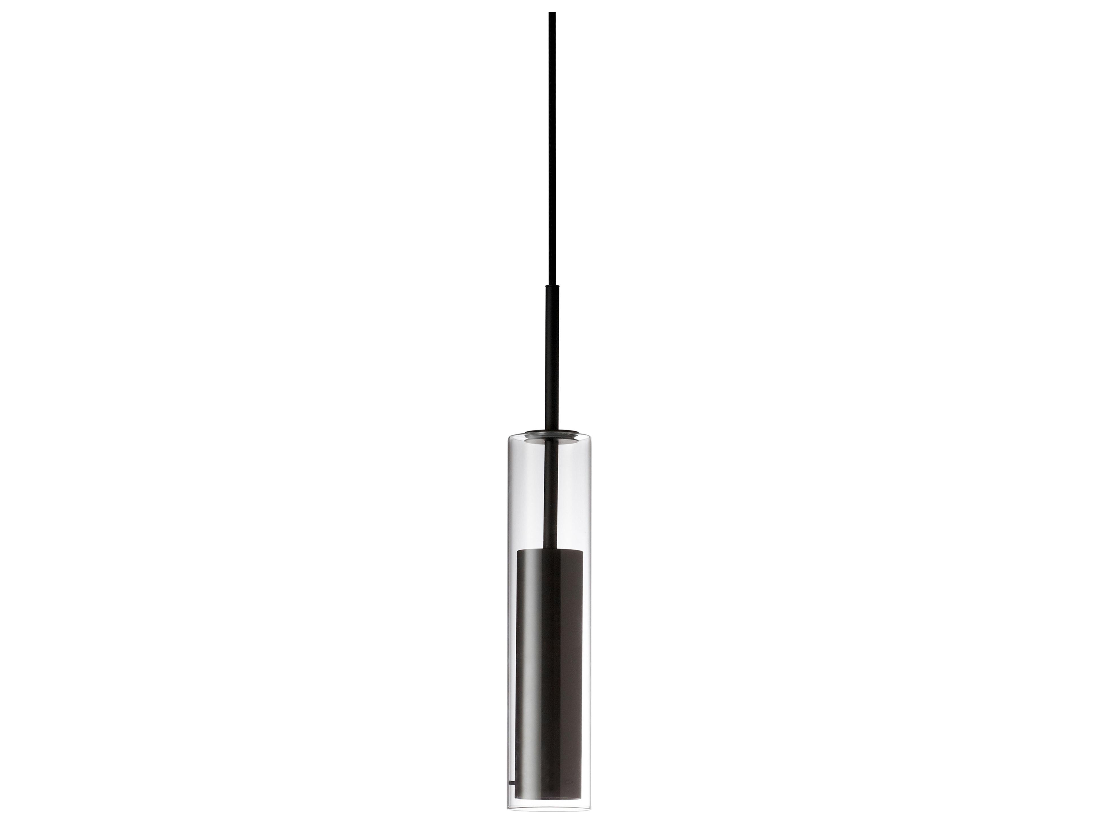 Dainolite Luna 1-Light Black Cylinder Mini Pendant