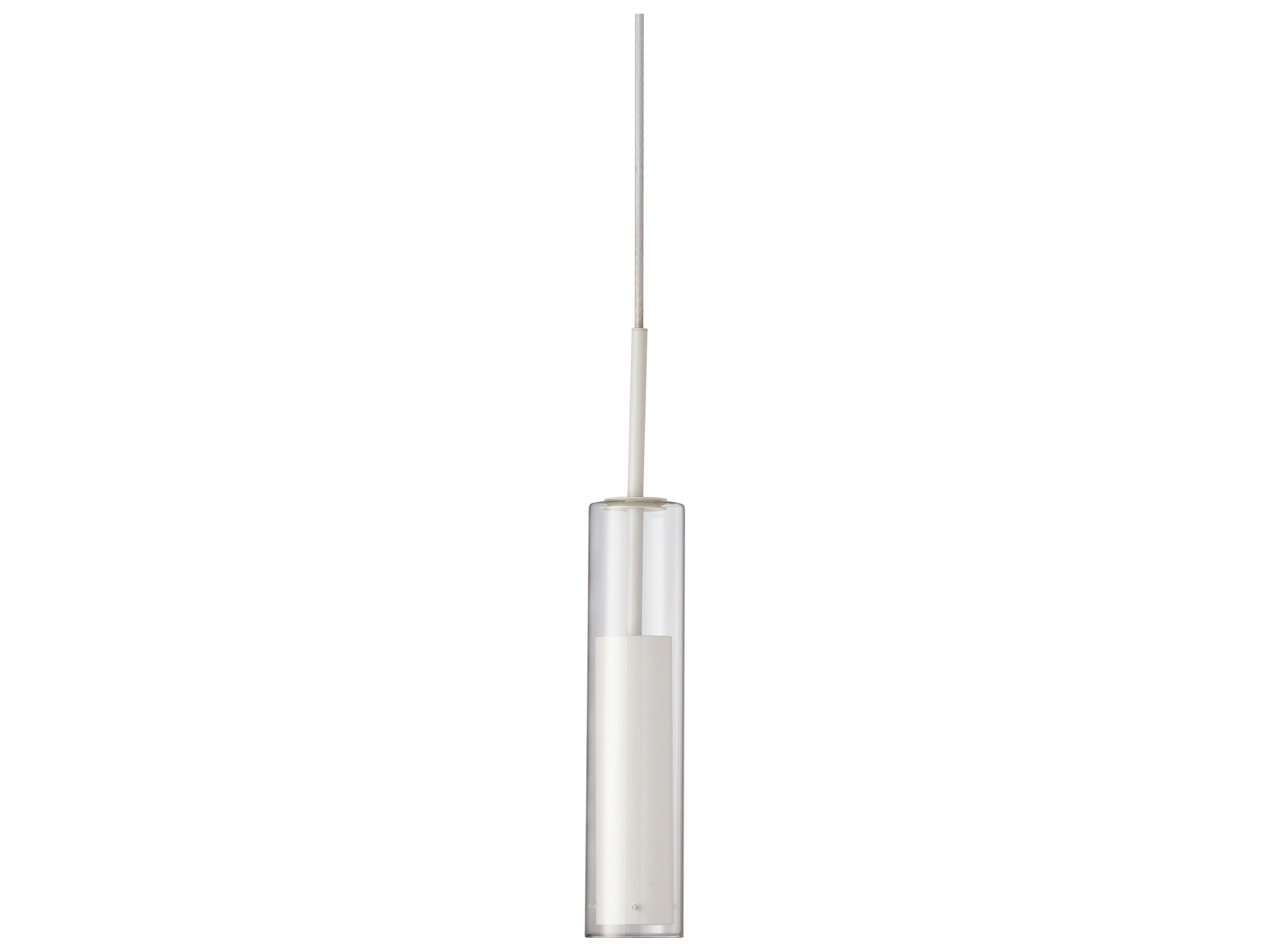 Dainolite Luna 1-Light White Cylinder Mini Pendant