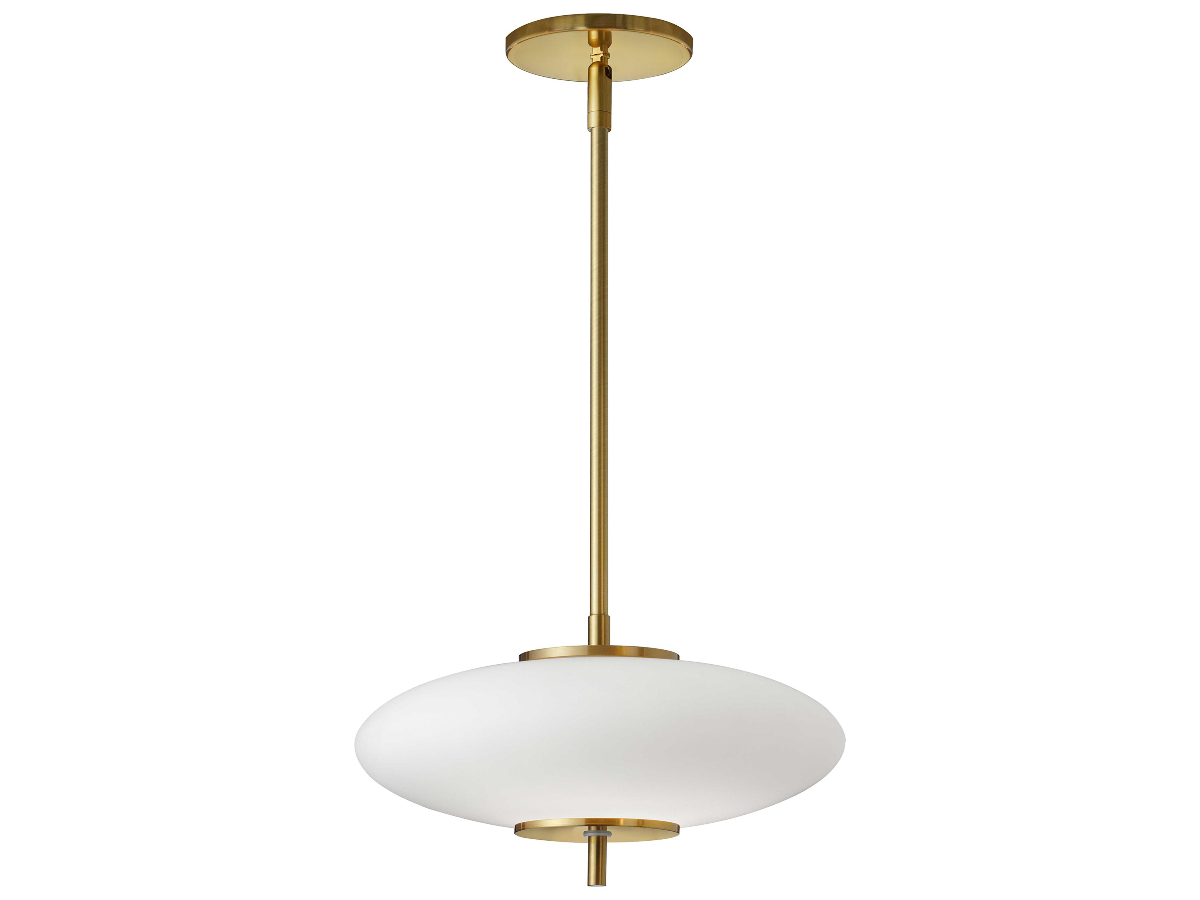 Dainolite Maddie 1-Light Aged Brass Mini Pendant