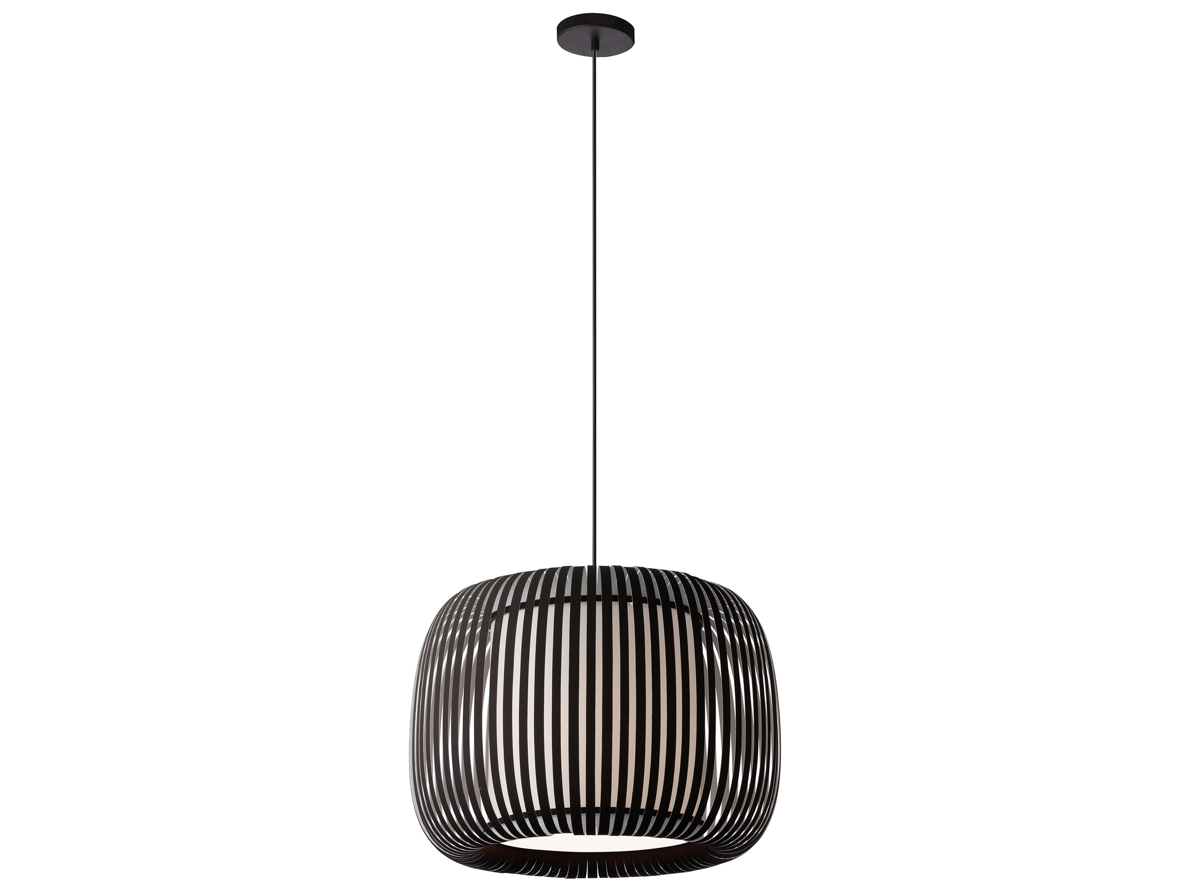 Mia 1-Light Black Drum Pendant