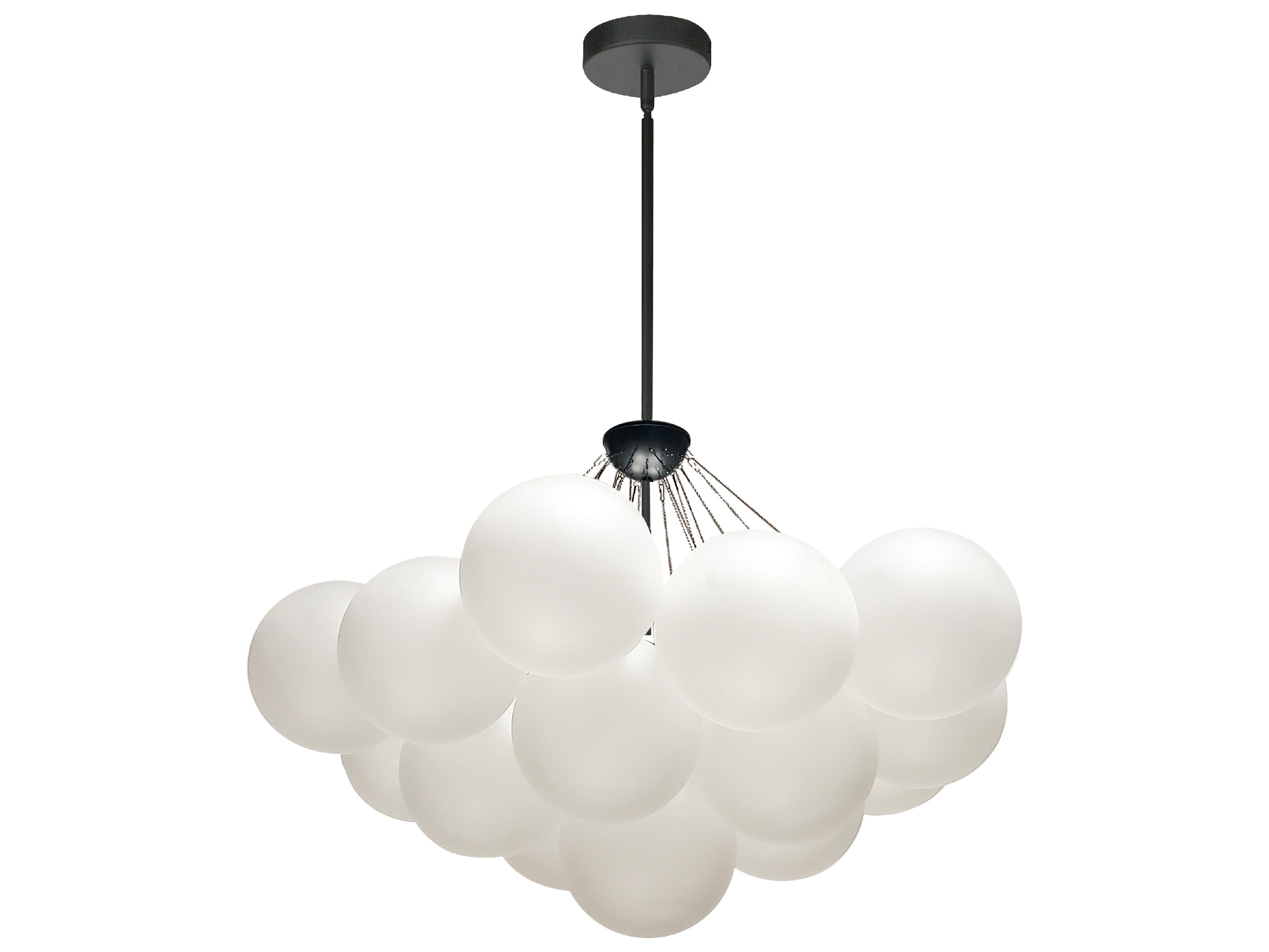 Dainolite Miles 4-Light Matte Black Globe Chandelier