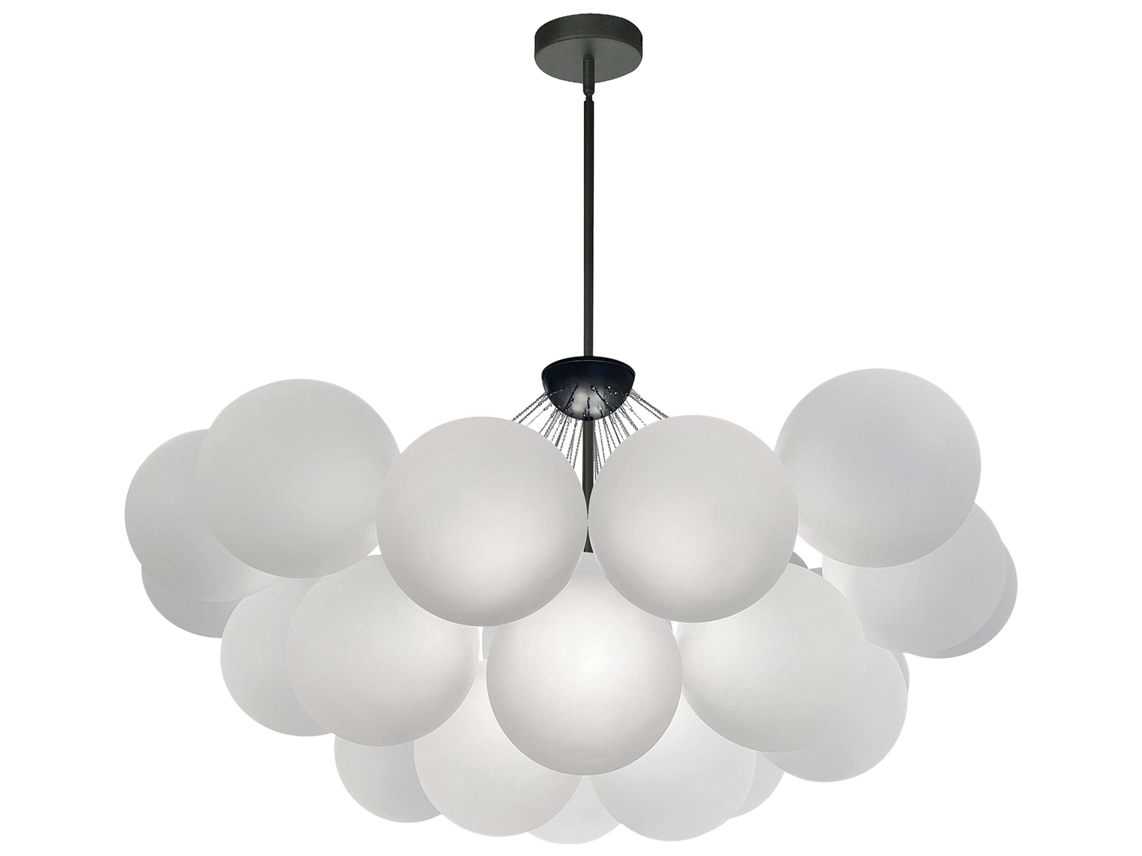 Dainolite Miles 8-Light Matte Black Globe Chandelier
