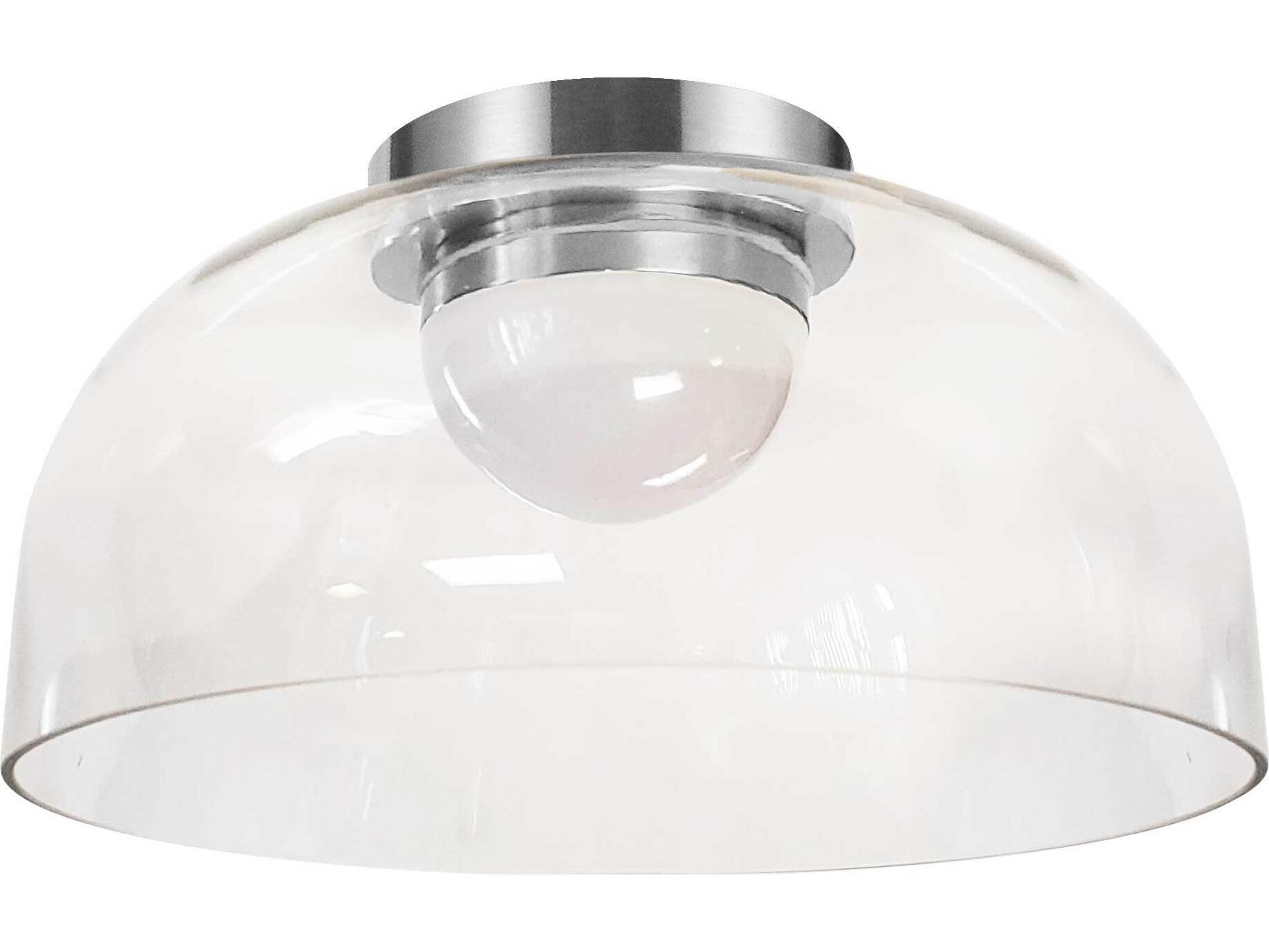 Dainolite Nadine 1-Light Polished Chrome Dome Flush Mount