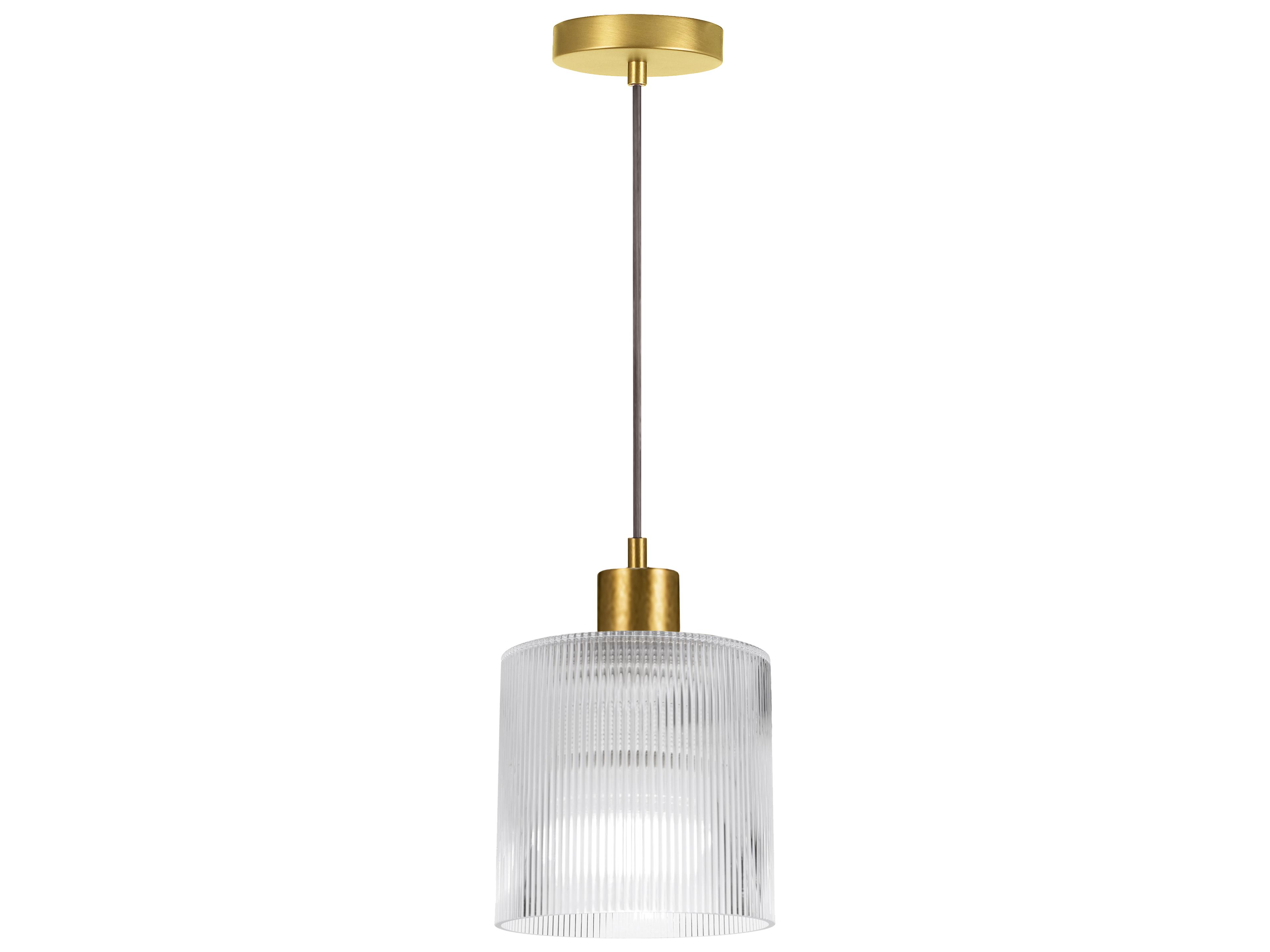 Dainolite Nadine 1-Light Aged Brass Drum Mini Pendant