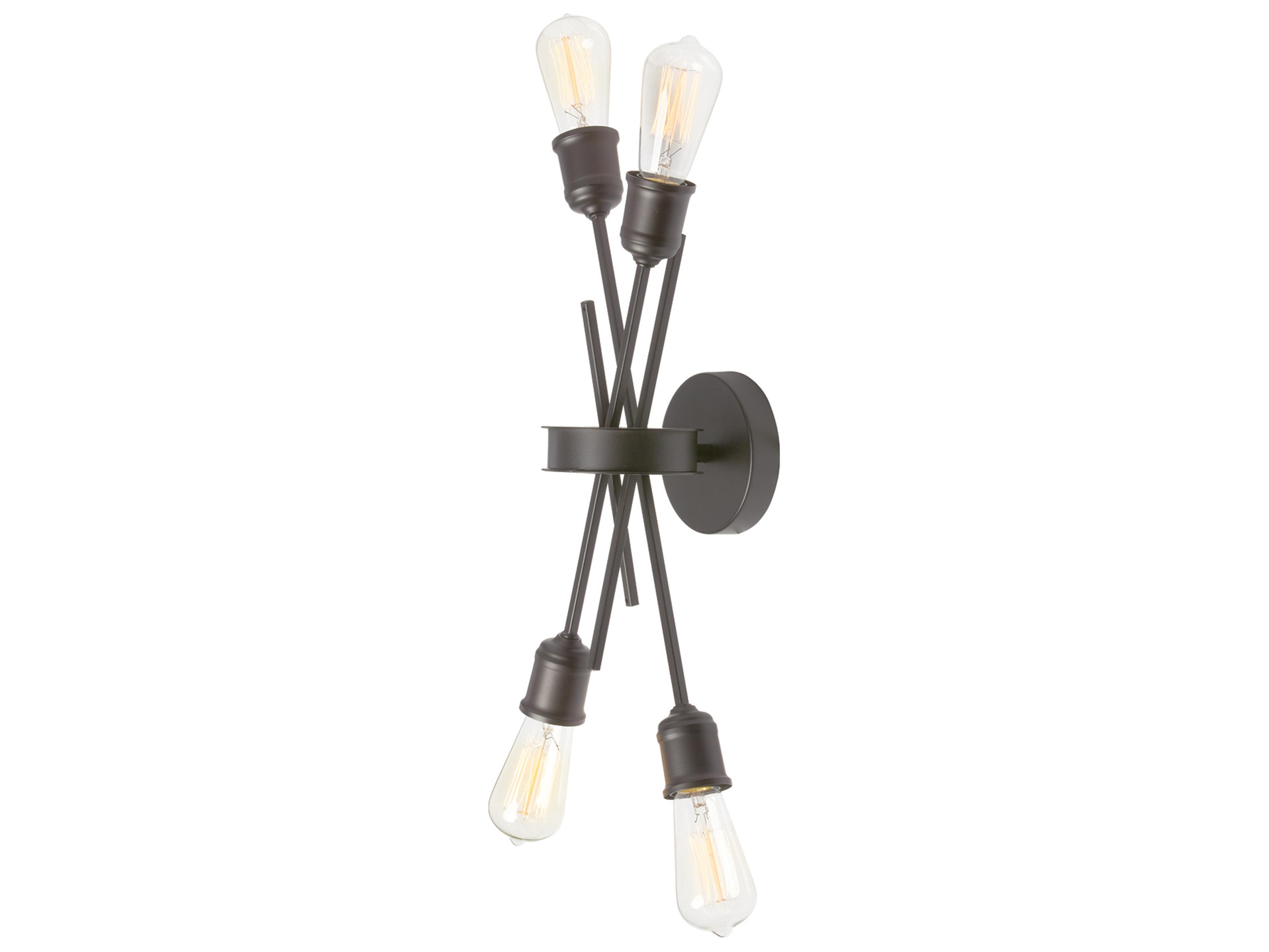 Dainolite Nebraska 4-Light Espresso Black Wall Sconce