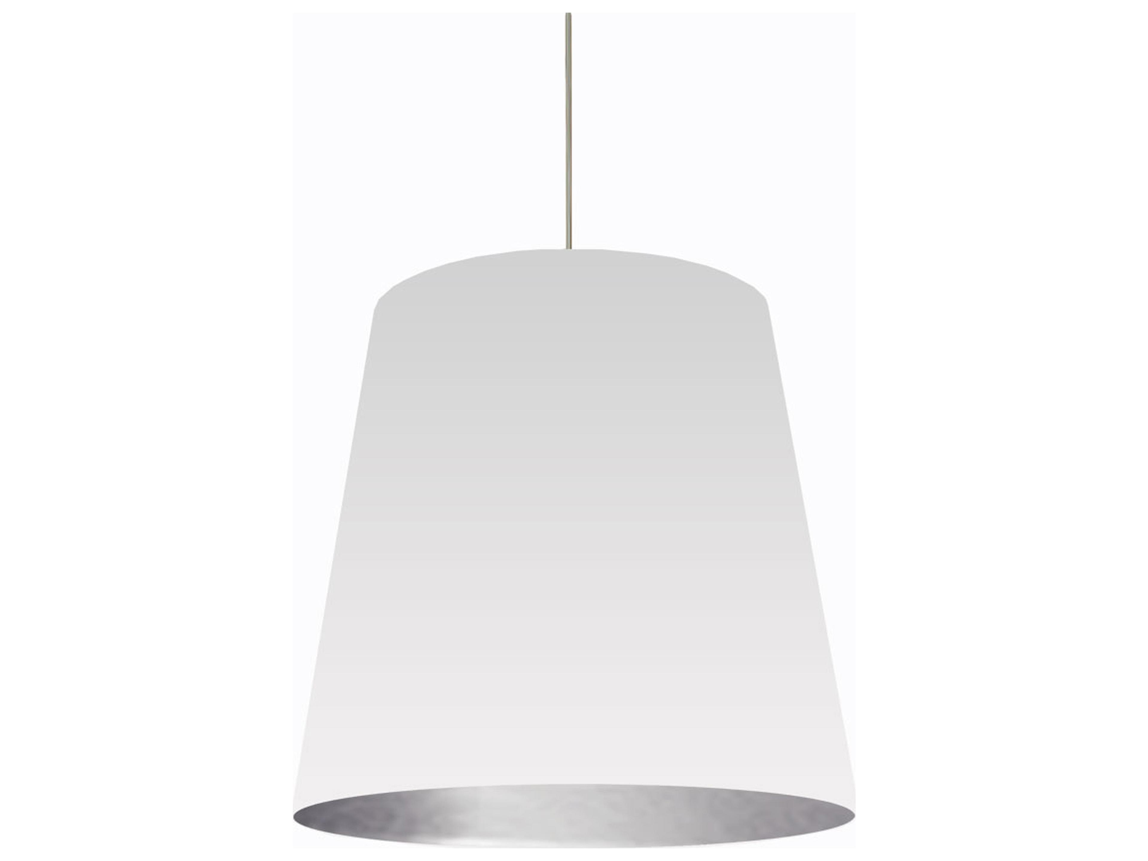 Dainolite Oversized Drum 1-Light Polished Chrome Silver Pendant