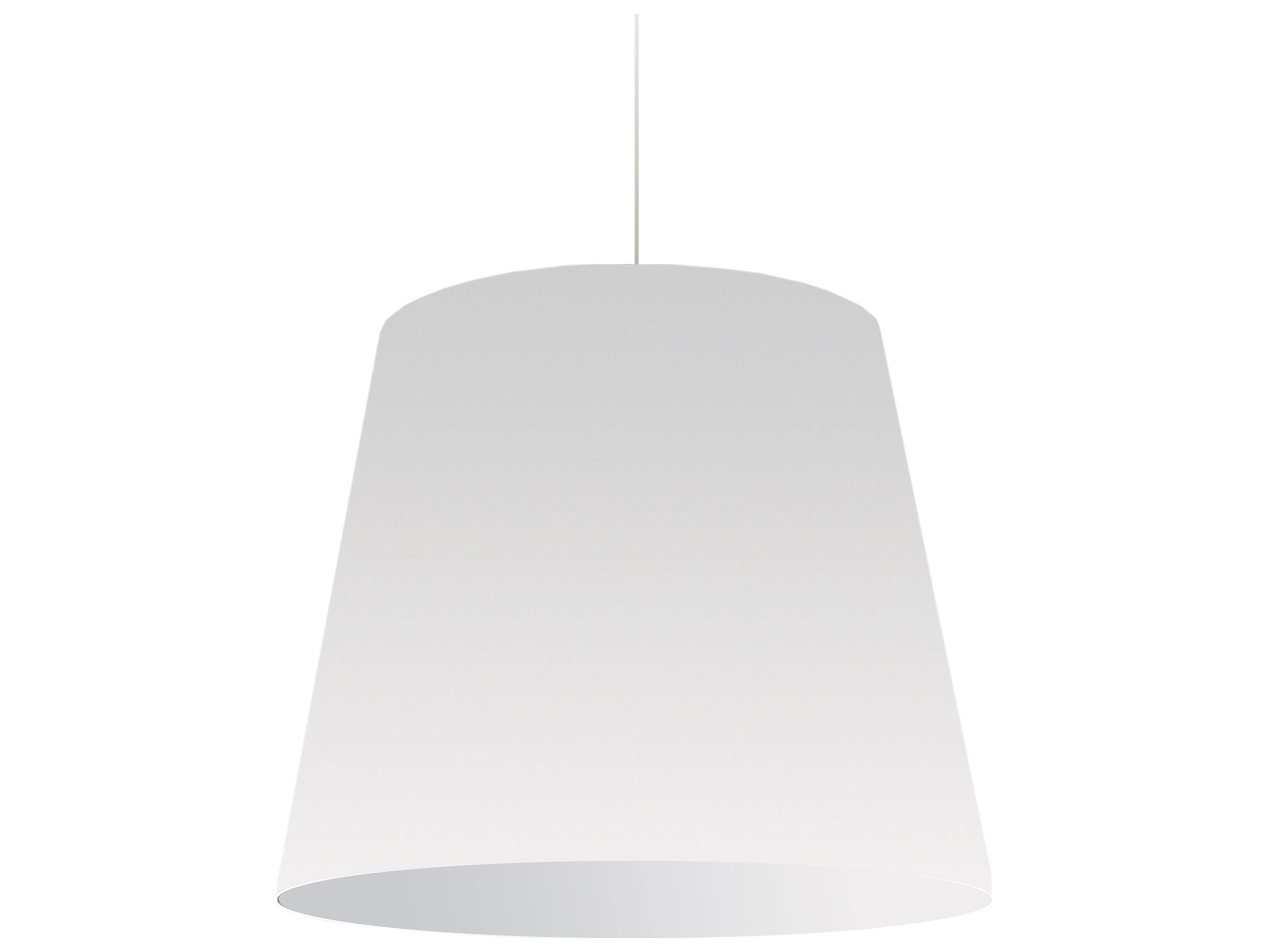 Dainolite Oversized Drum 1-Light Polished Chrome White Pendant