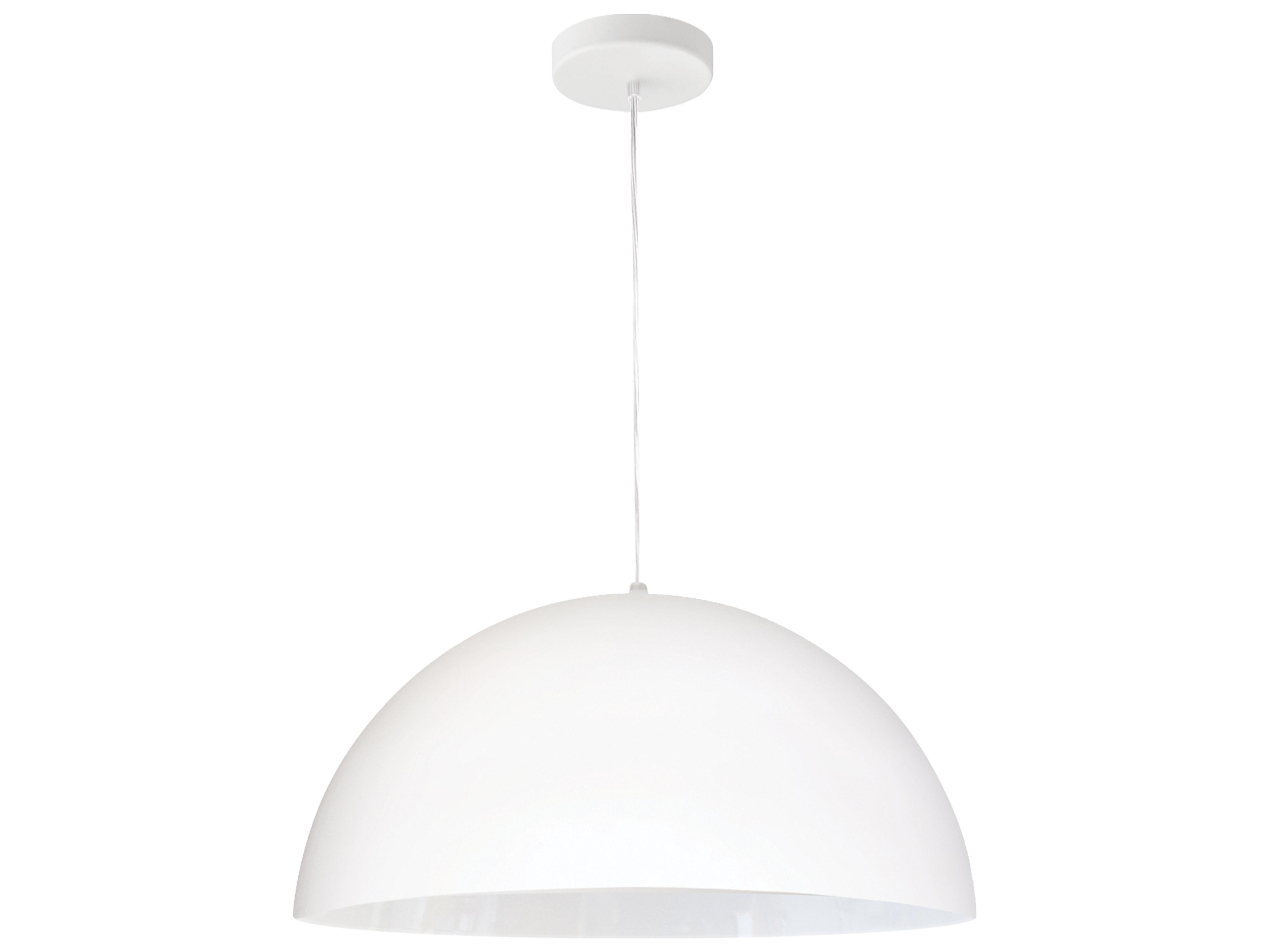 Dainolite Ofelia 1-Light Matte White Dome Pendant
