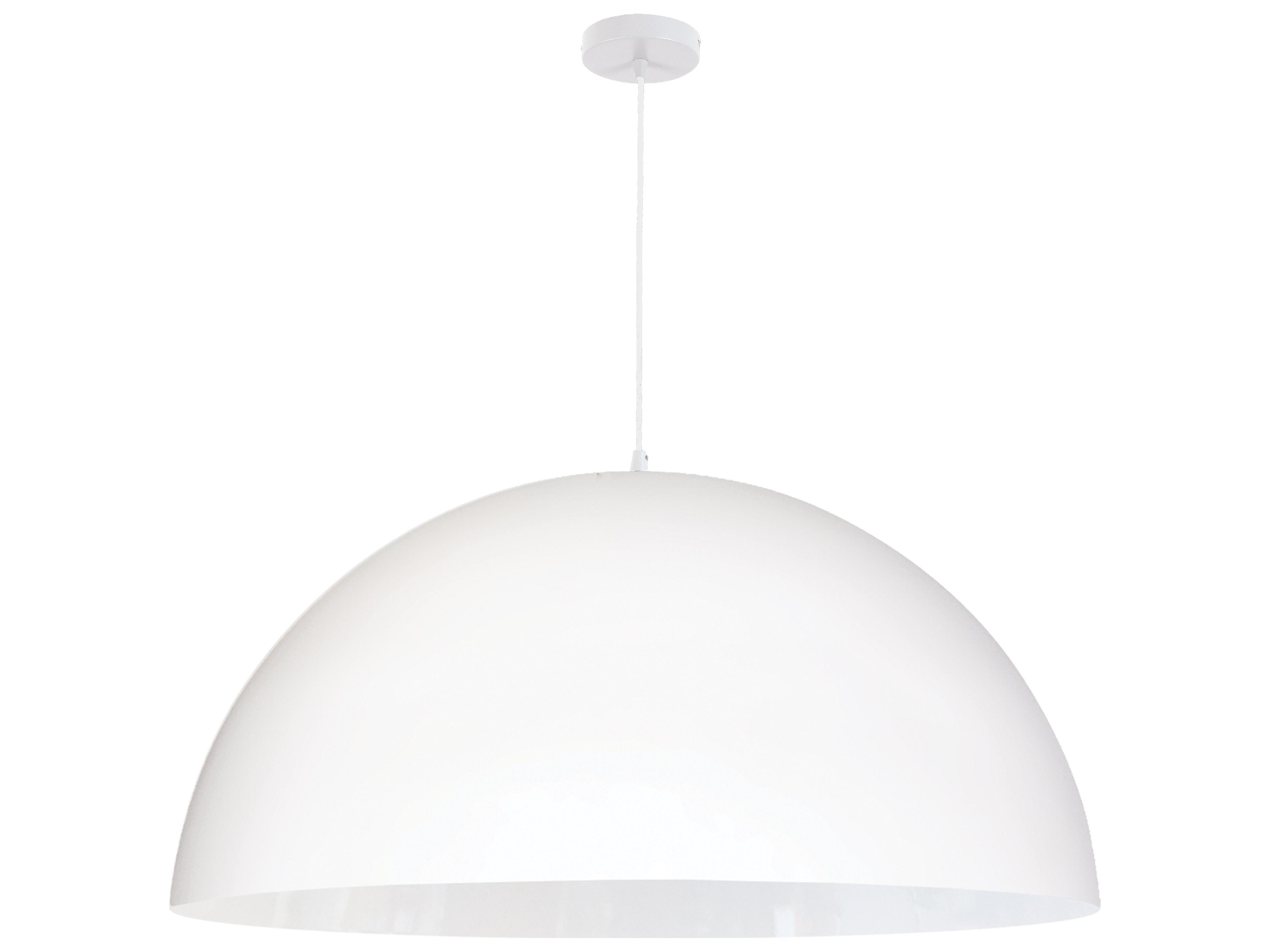 Dainolite Ofelia 1-Light Matte White Dome Pendant