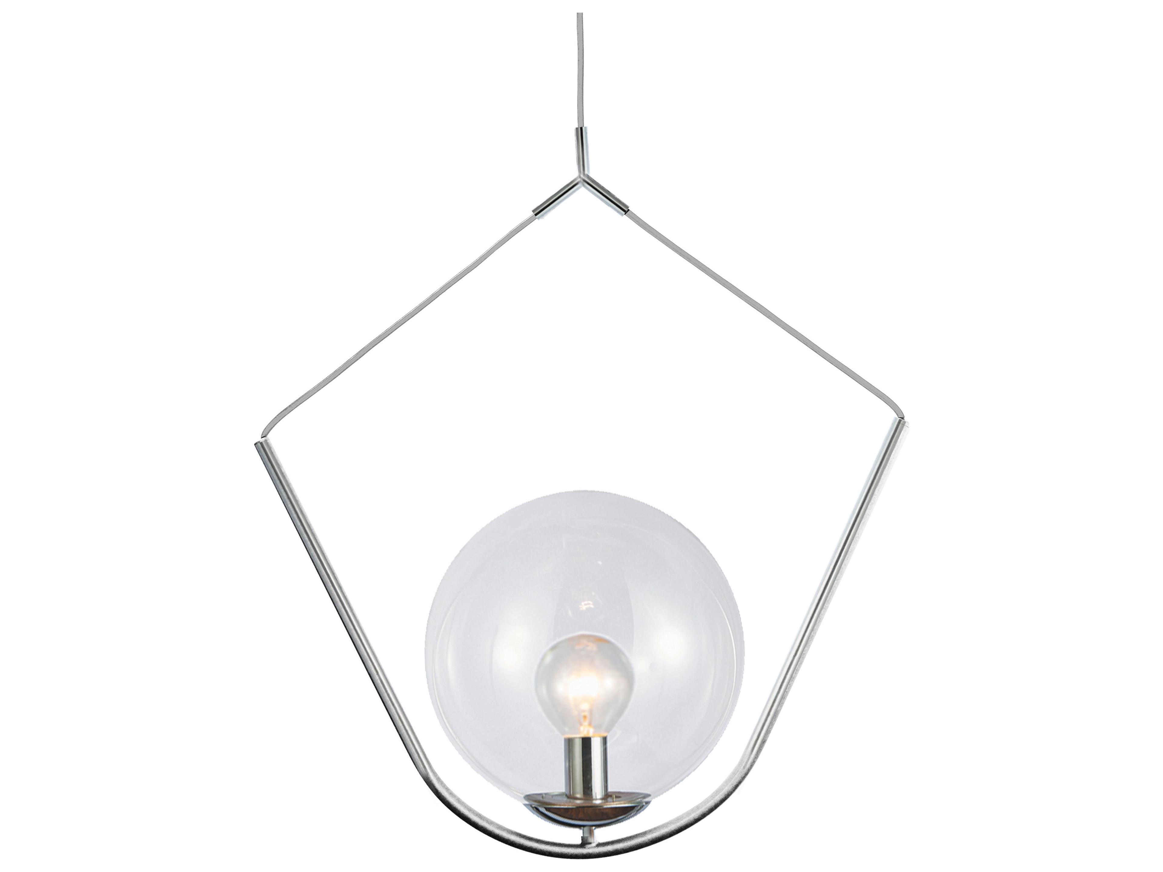 Dainolite Orion 1-Light Polished Chrome Globe Geometric Pendant