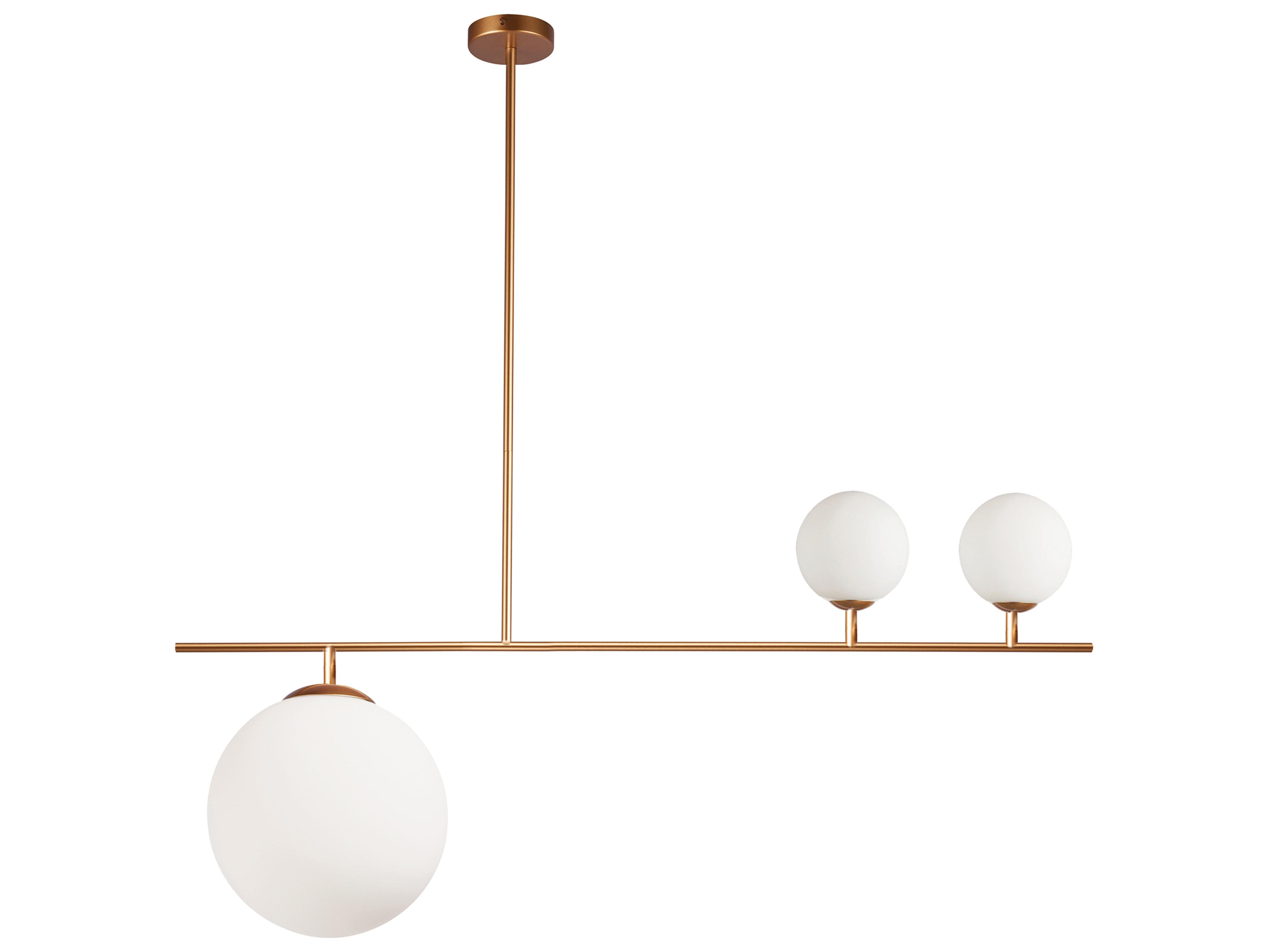 Dainolite Orion 3-Light Gold Globe Linear Island Pendant