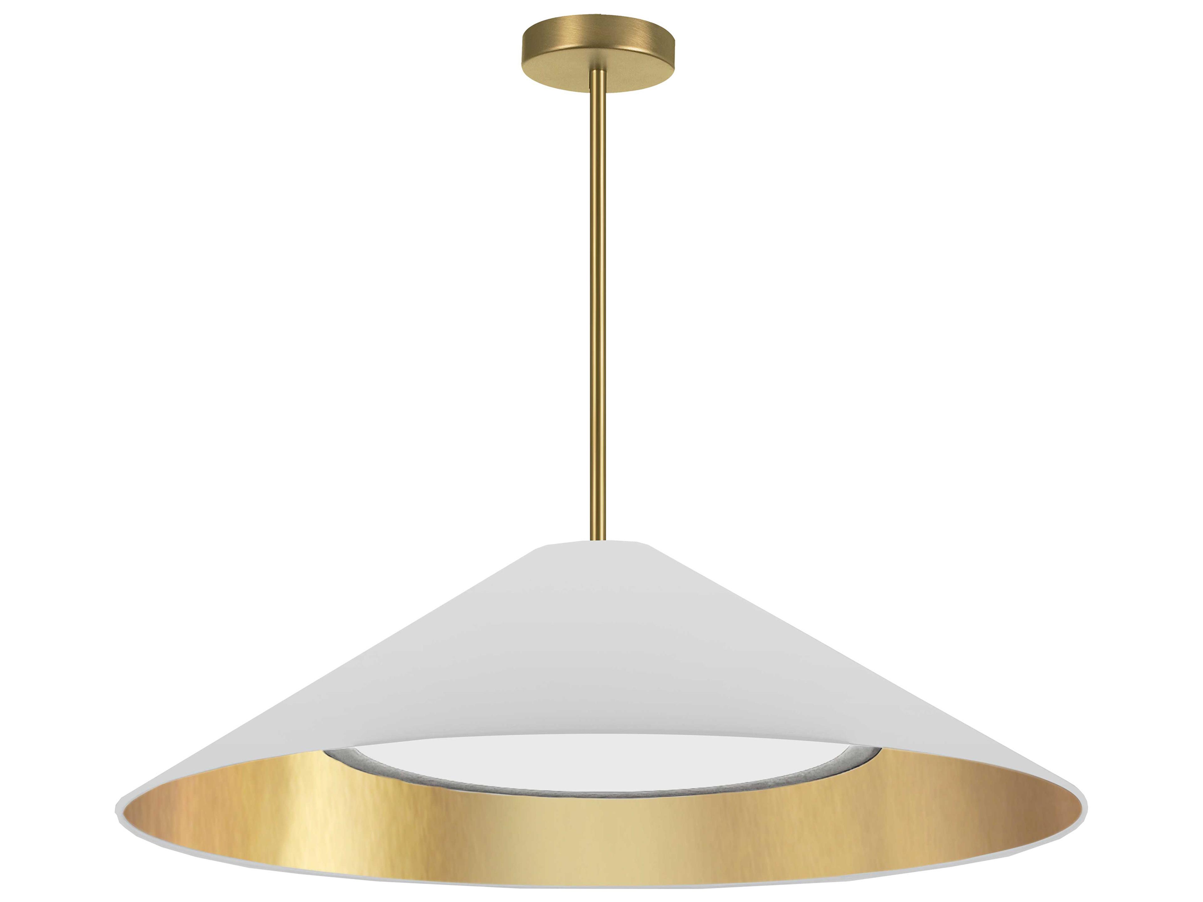 Dainolite Padme 1-Light Aged Brass Pendant