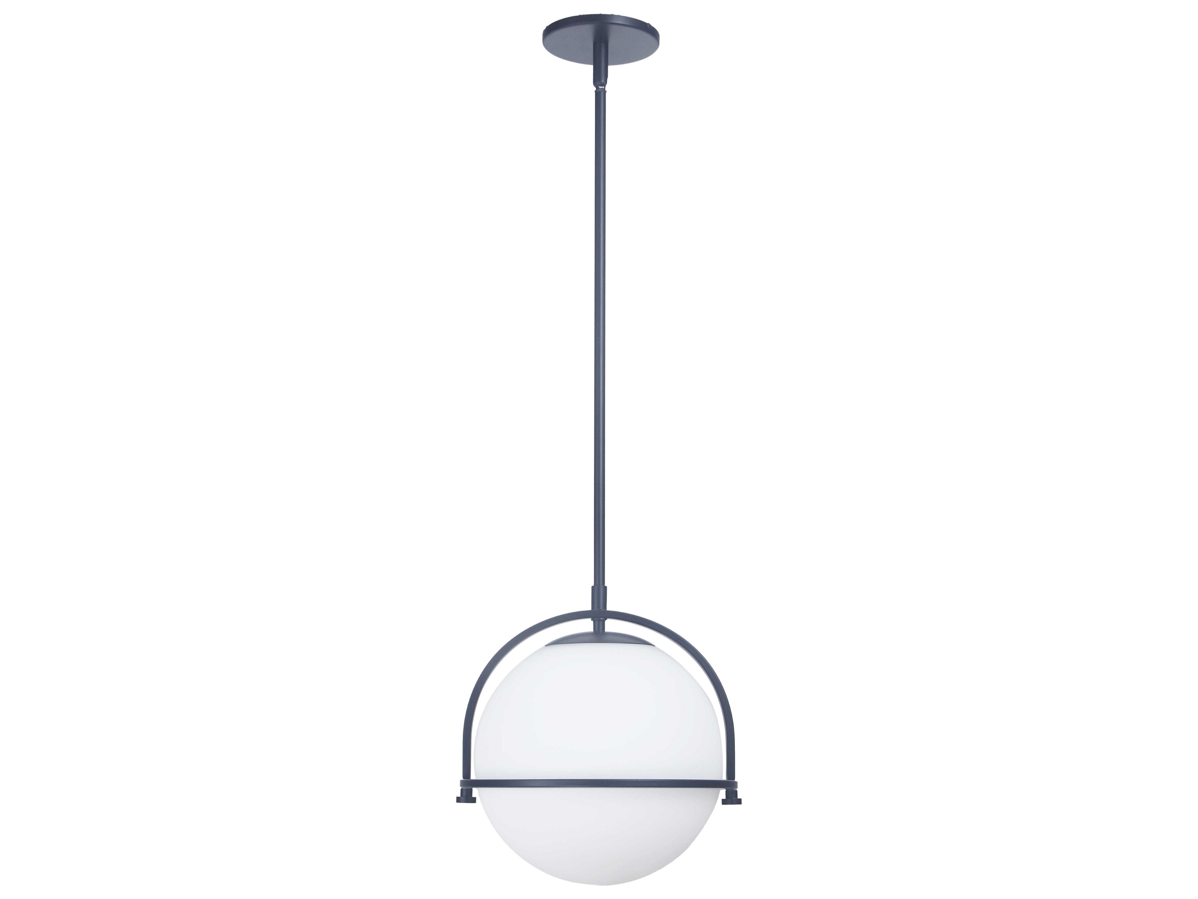 Dainolite Paola 1-Light Matte Black Globe Pendant