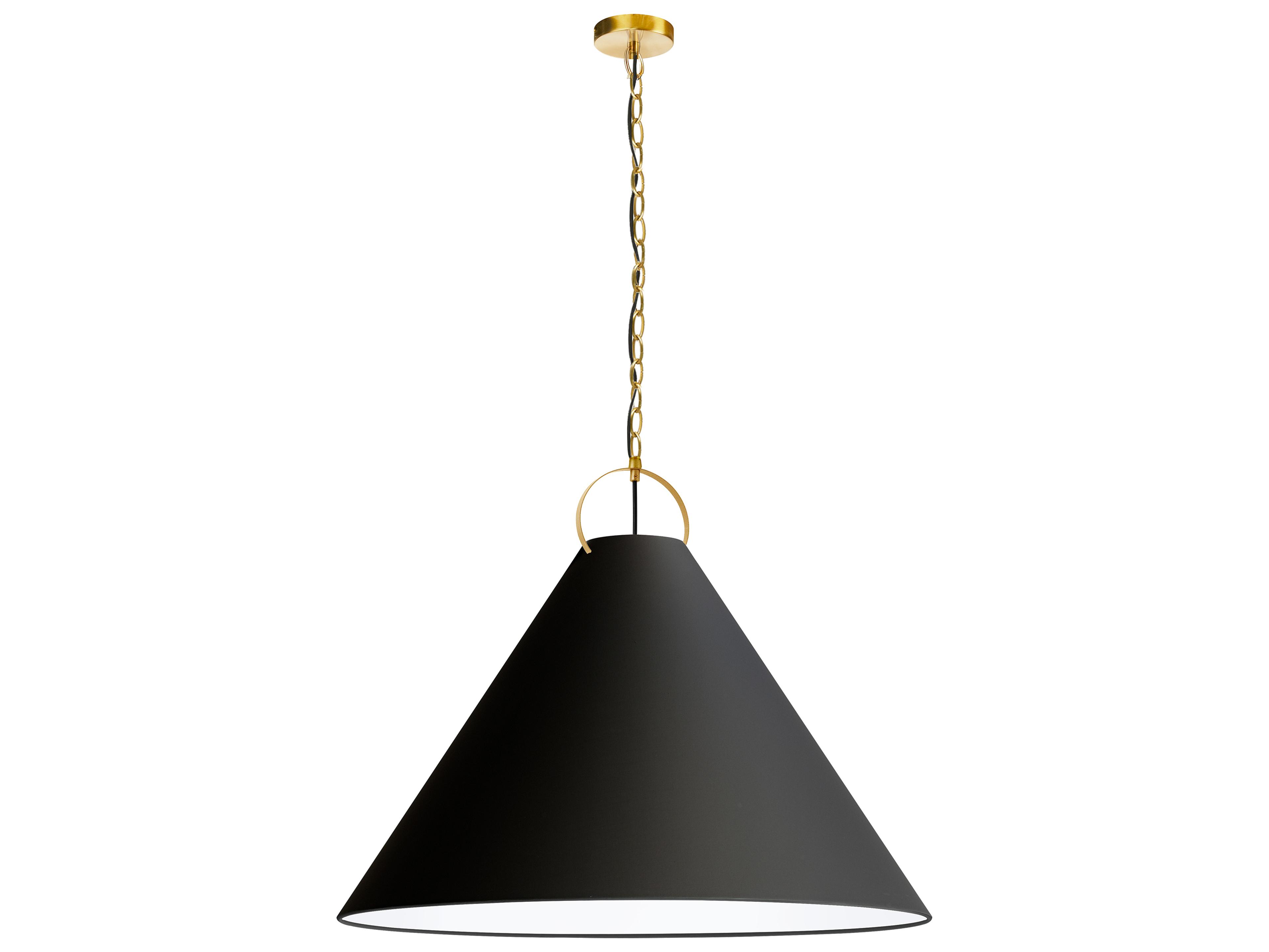 Dainolite Princeton 1-Light Black Aged Brass Pendant