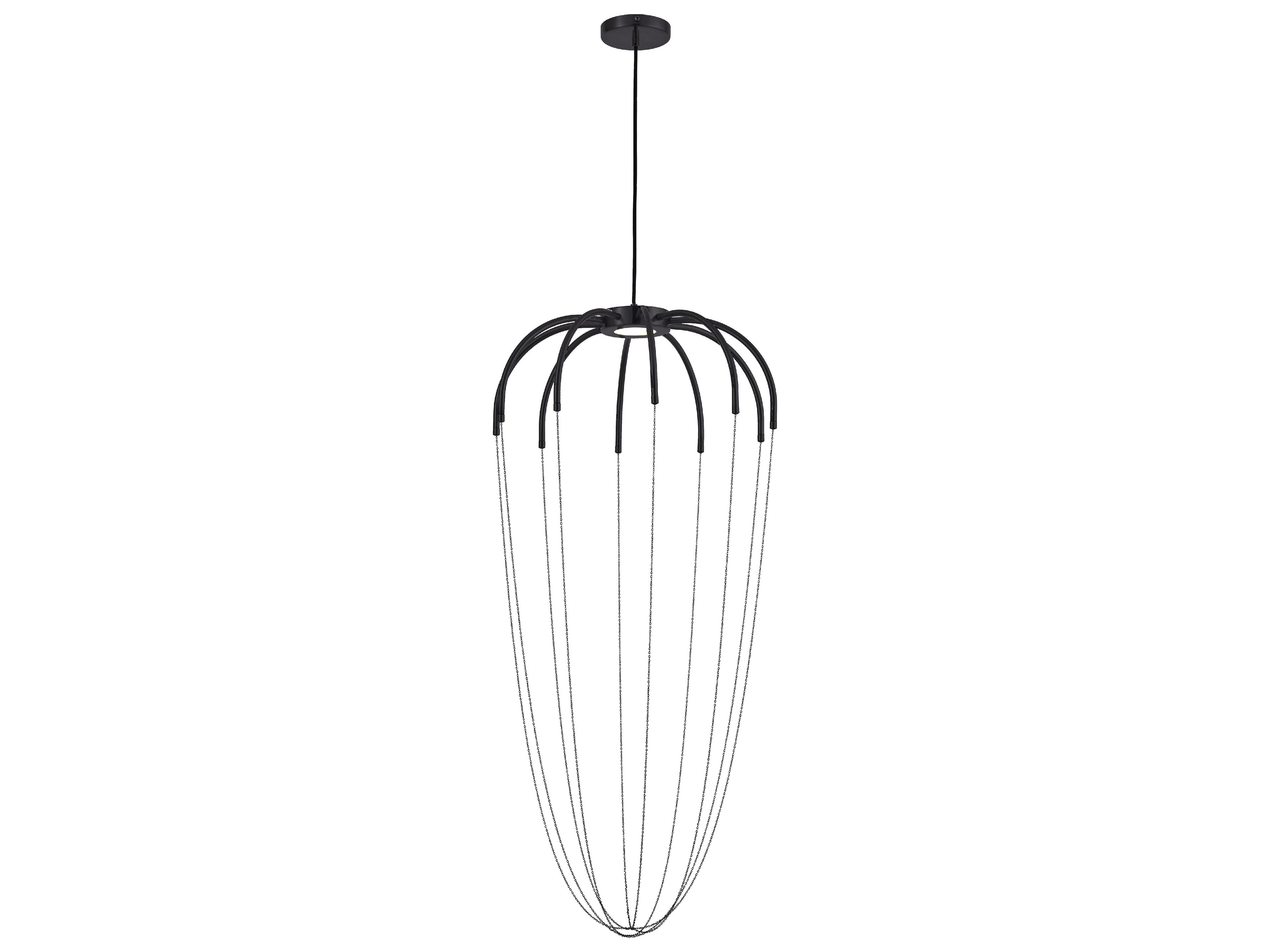 Dainolite Perla 1-Light Matte Black Pendant