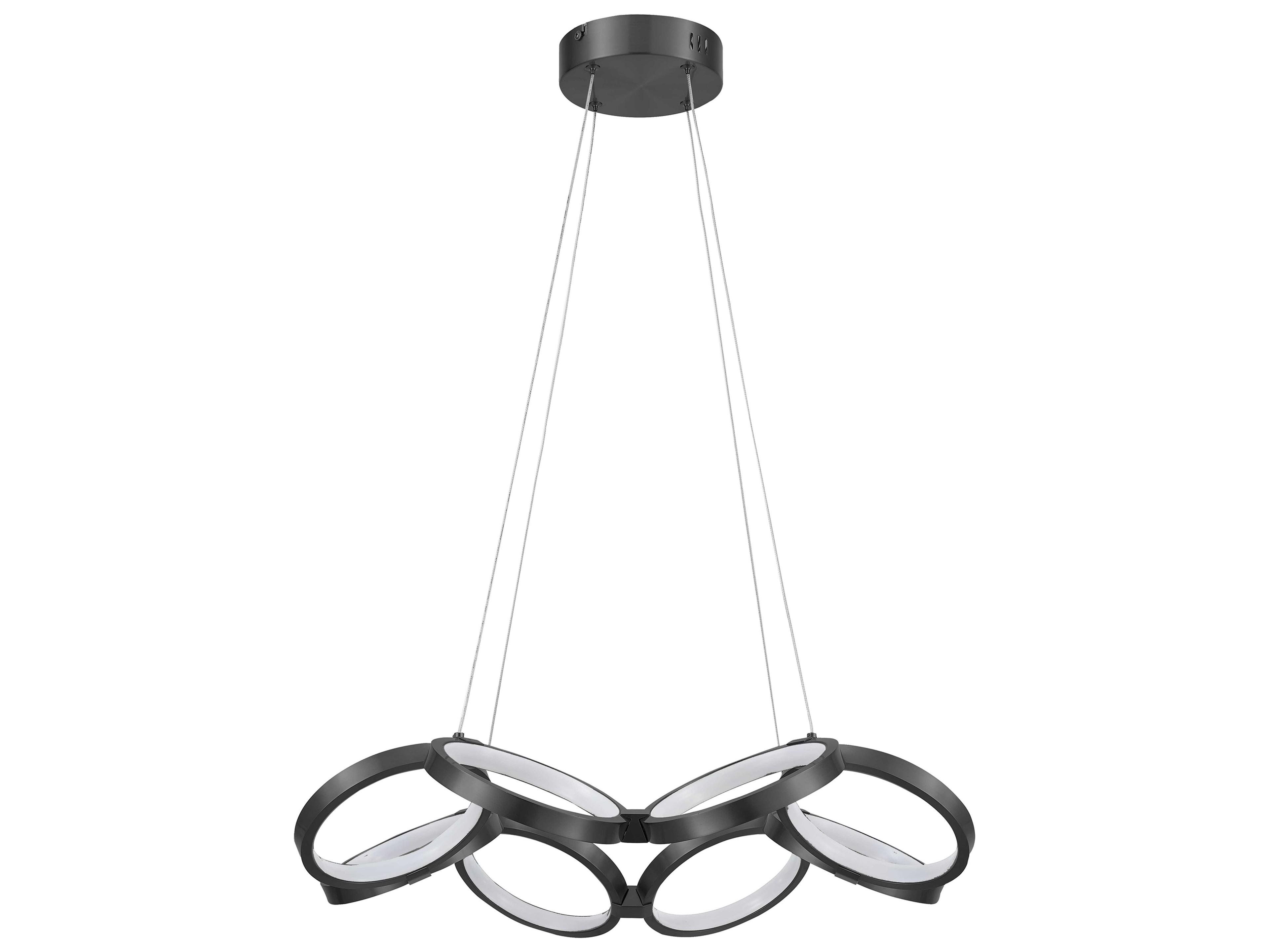 Dainolite Philo 1-Light Matte Black Geometric Chandelier