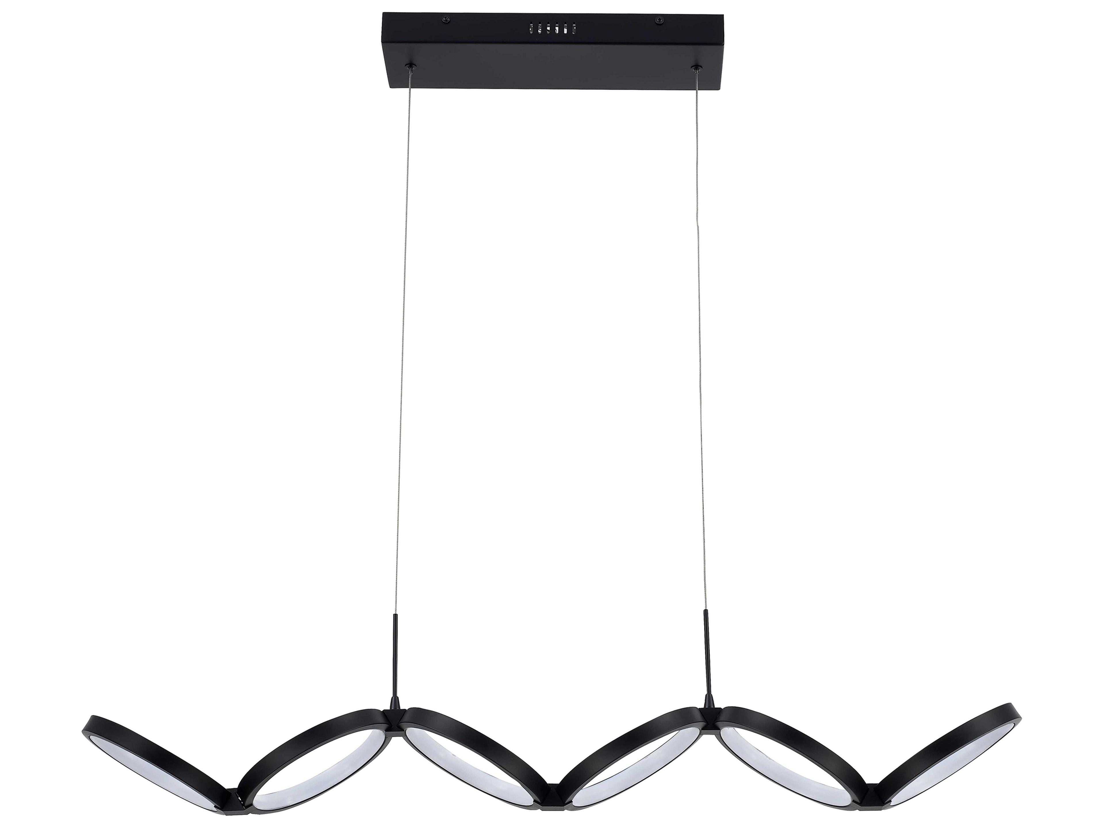 Dainolite Philo 1-Light Matte Black Linear Island Pendant
