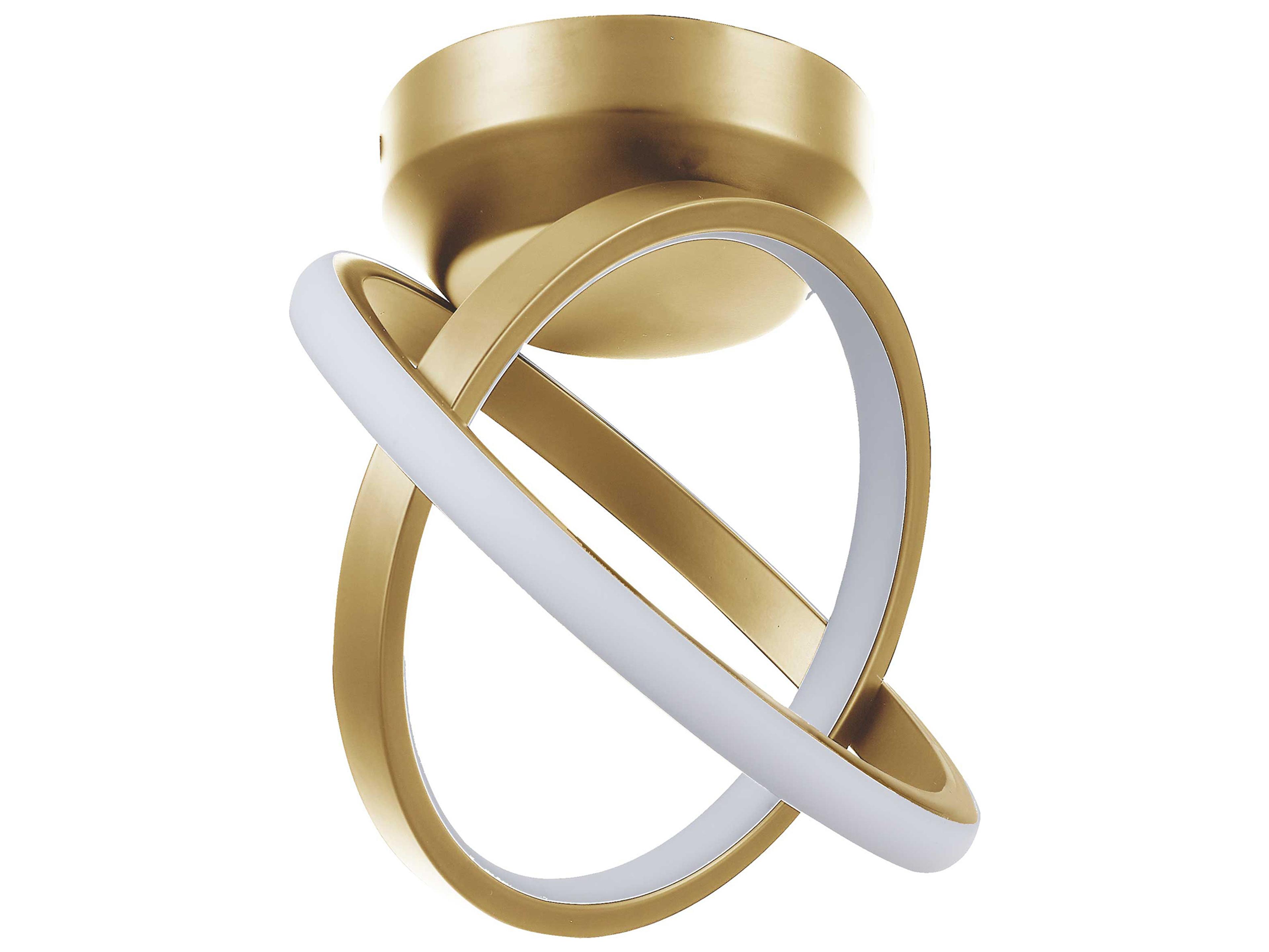 Dainolite Philo 1-Light Aged Brass Geometric Semi Flush Mount