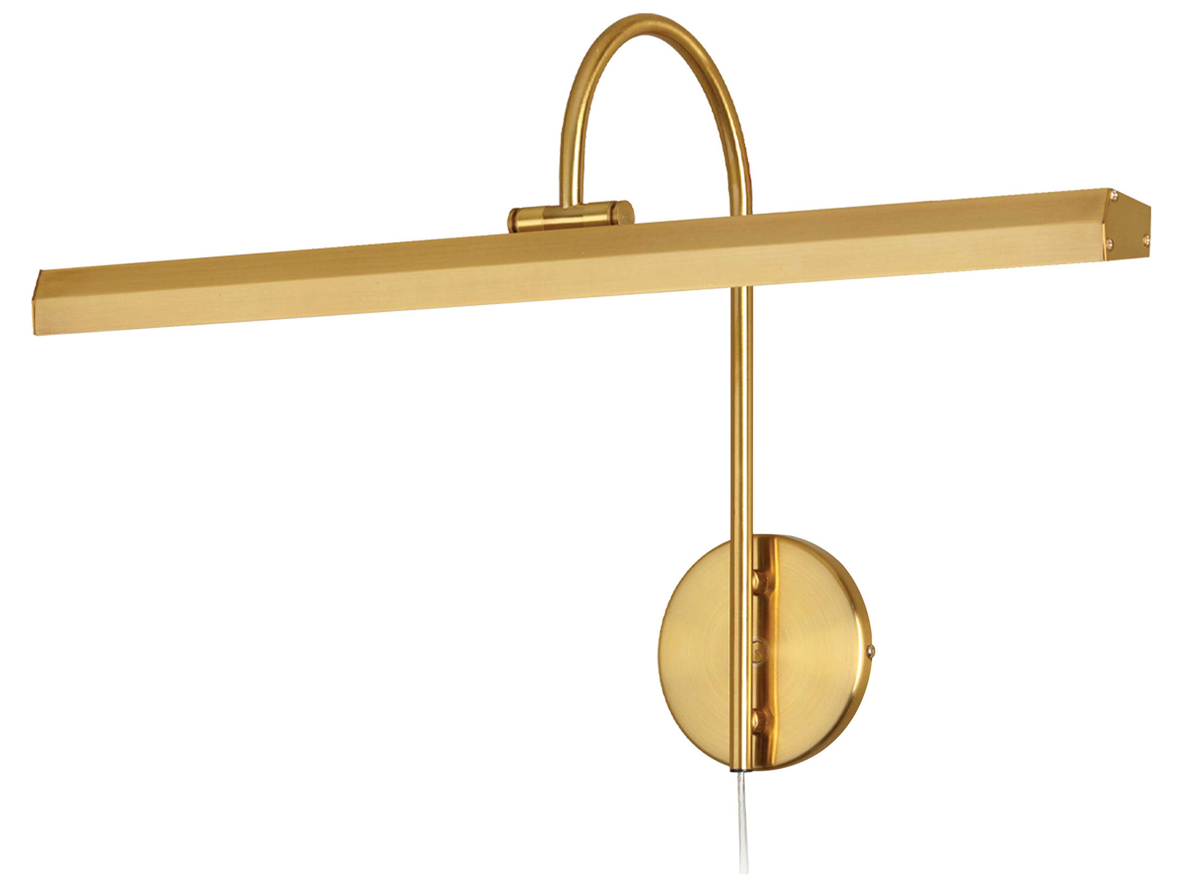 Dainolite Display Exhibit 3-Light Aged Brass Picture Light