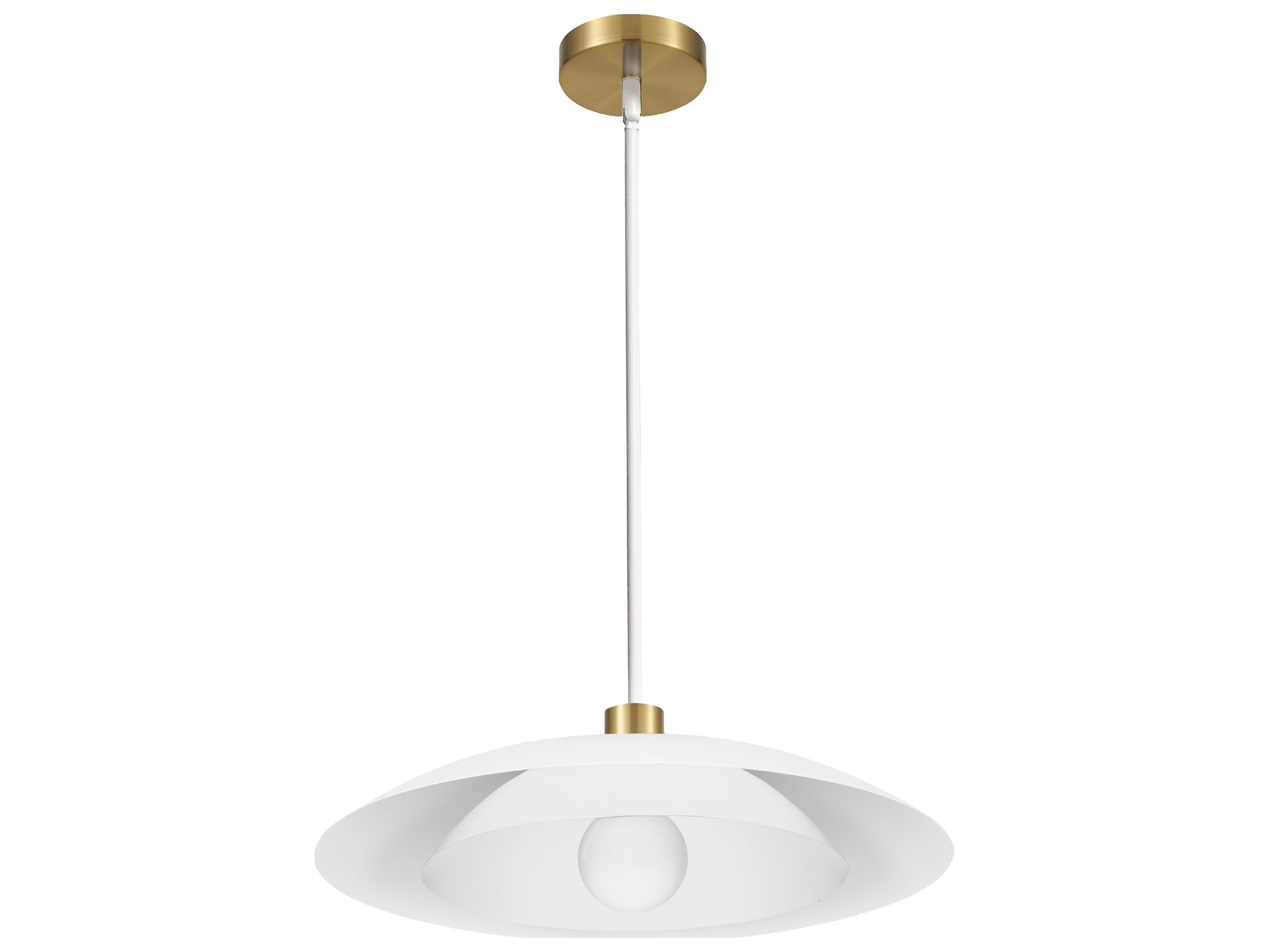 Dainolite Pima 1-Light Matte White Dome Pendant