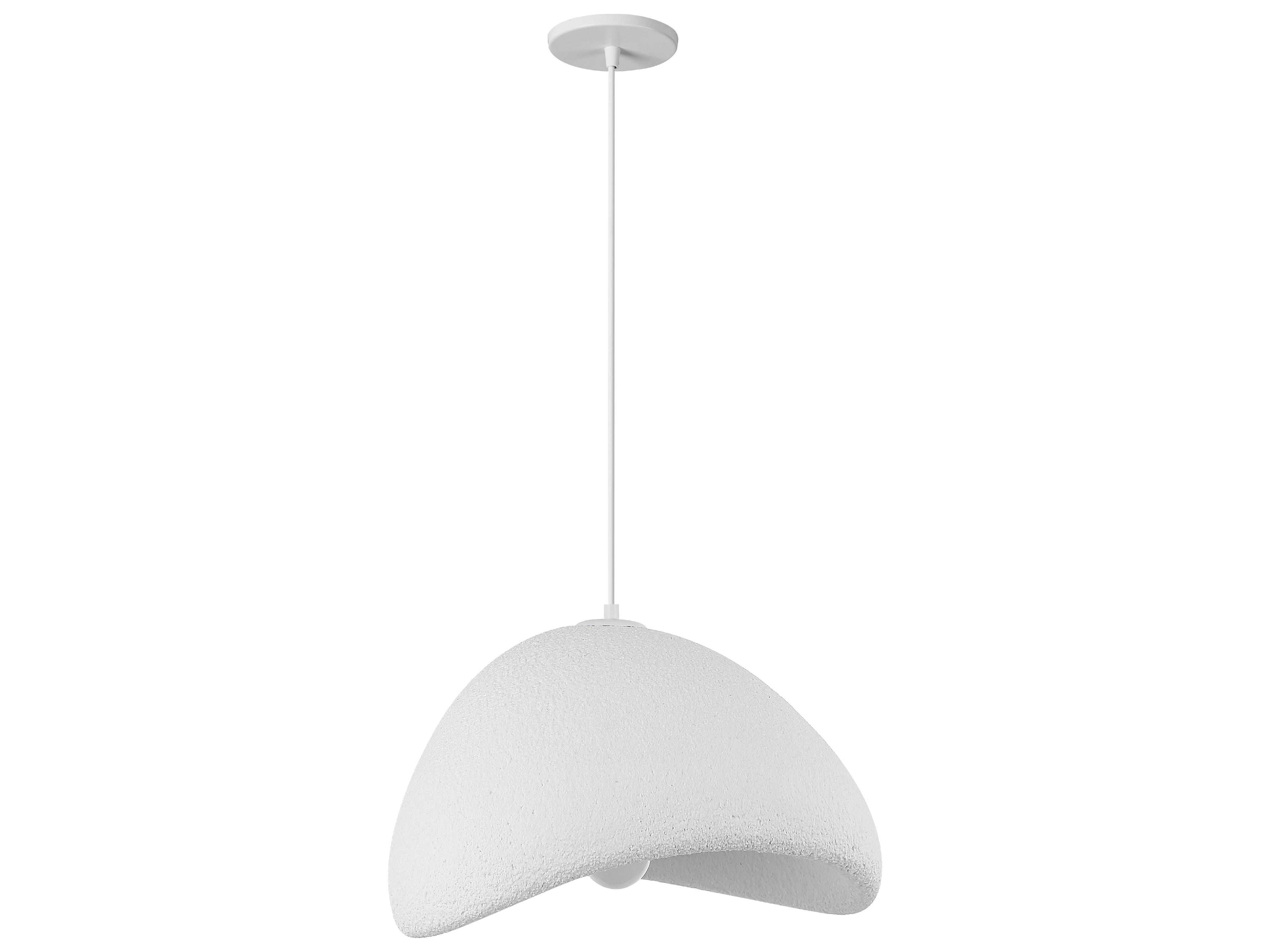 Pilar 1-Light White Pendant