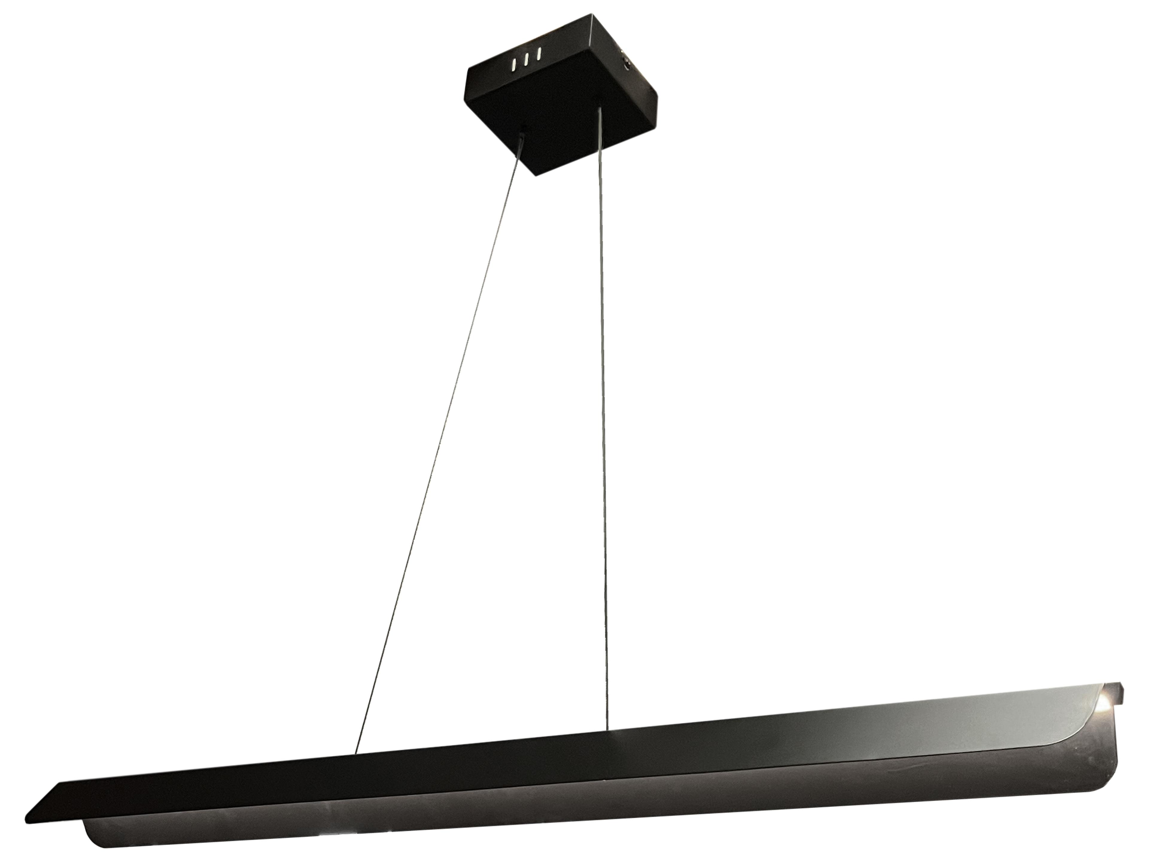 Dainolite Pamelyn 1-Light Matte Black Linear Island Pendant