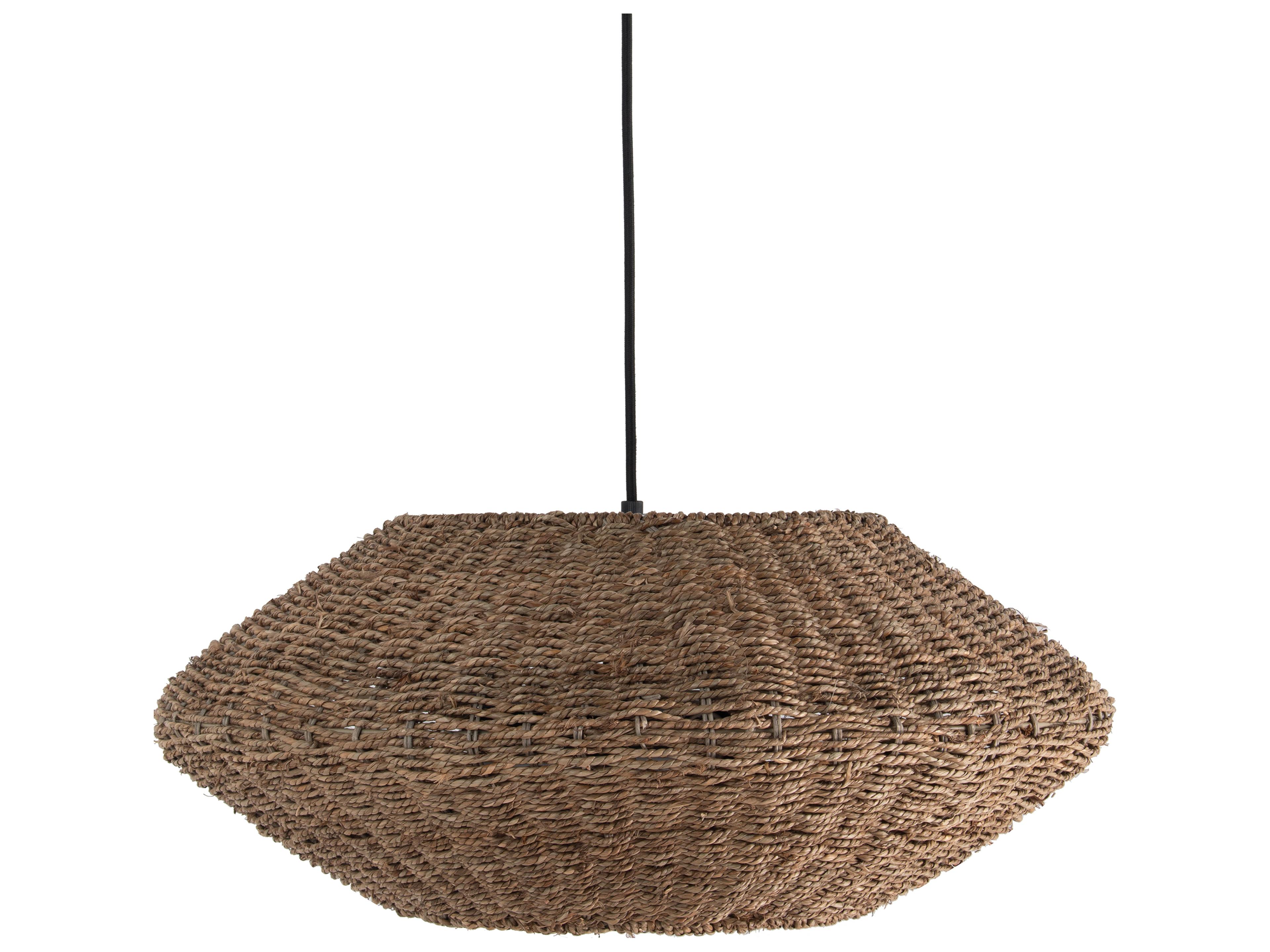 Dainolite Pourel 3-Light Natural Matte Black Brown Pendant