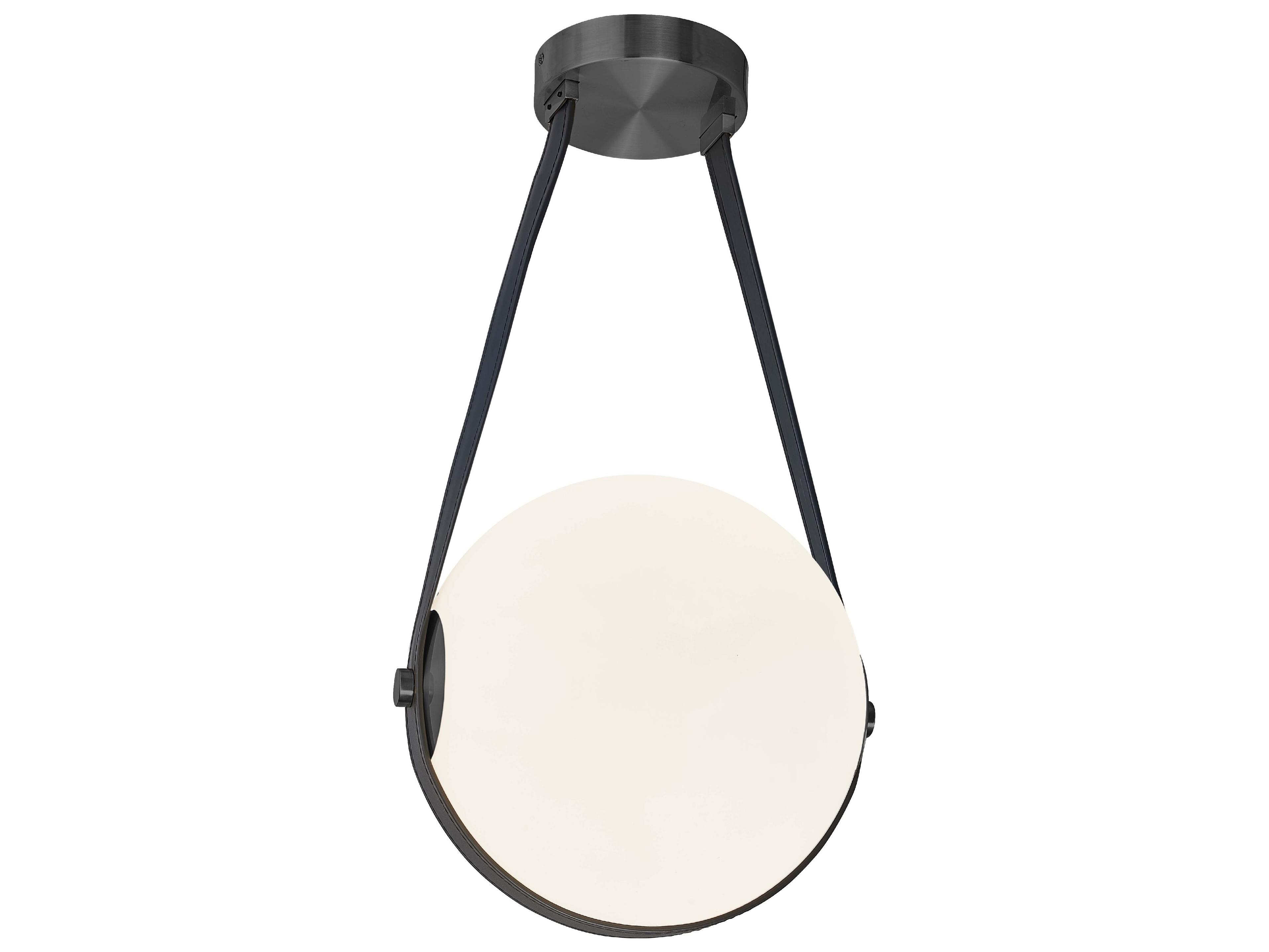 Dainolite Persis 1-Light Matte Black Globe Mini Pendant