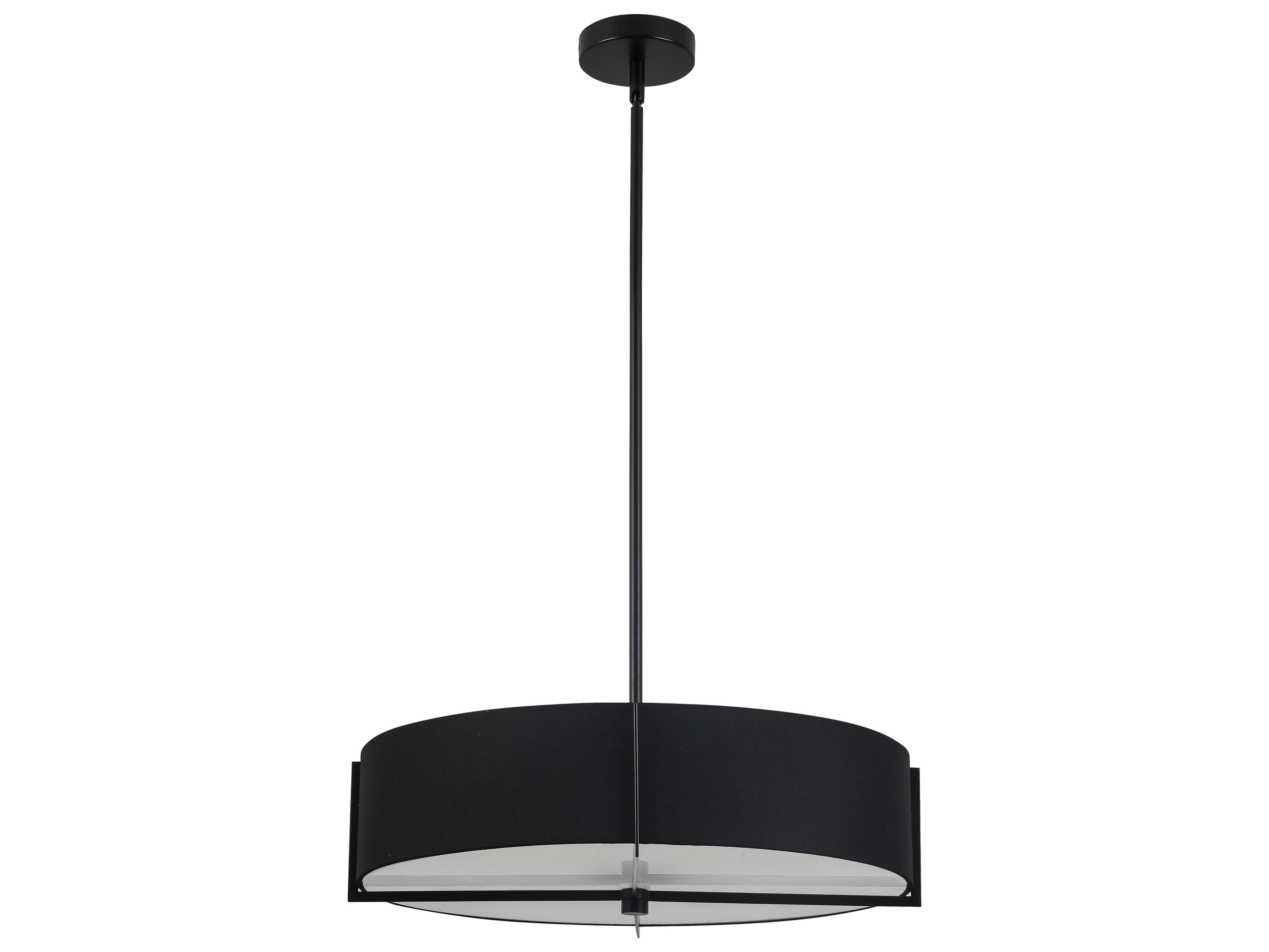 Dainolite Preston 4-Light Matte Black Round Pendant