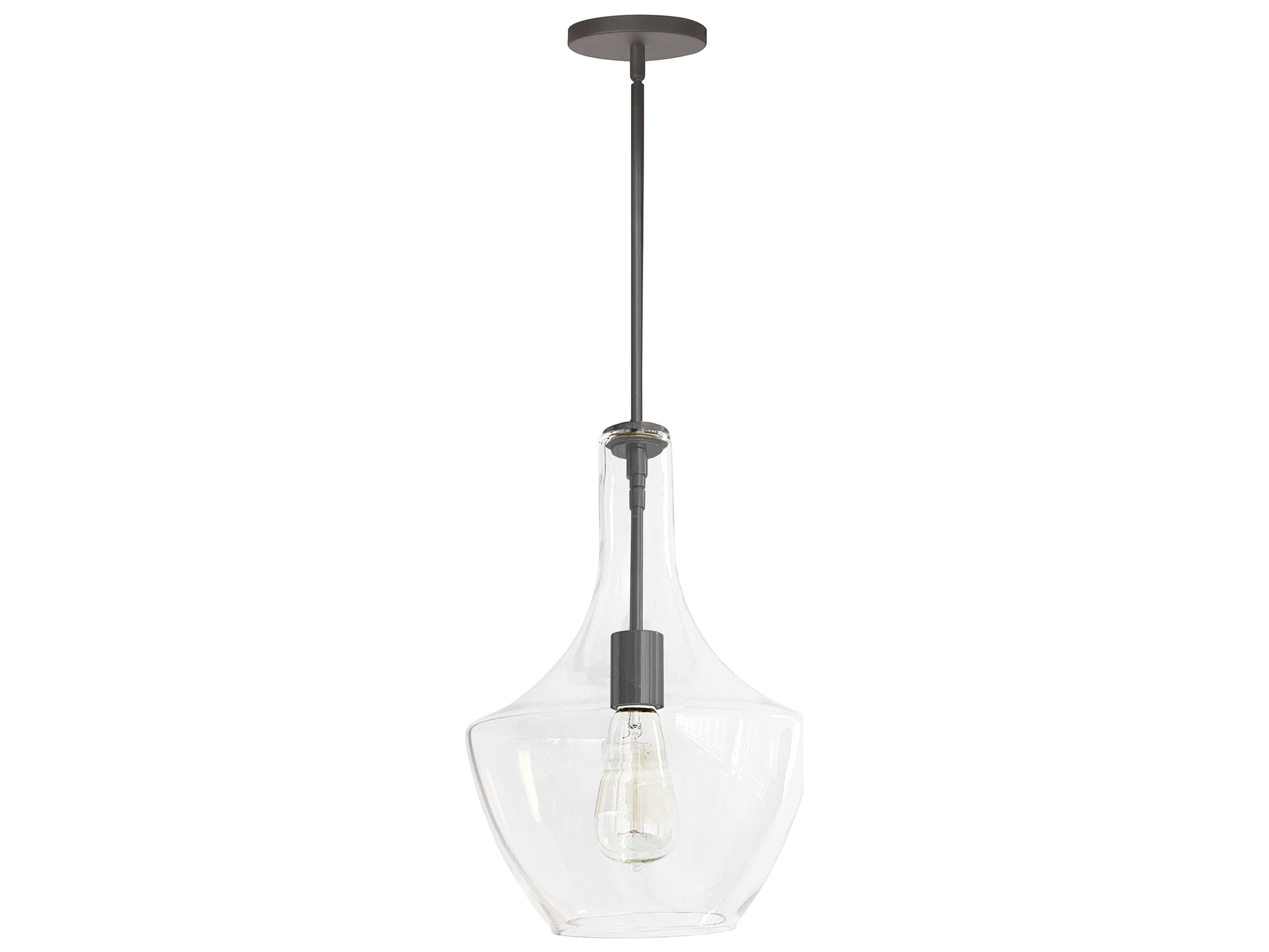 Dainolite Petalite 1-Light Matte Black Mini Pendant