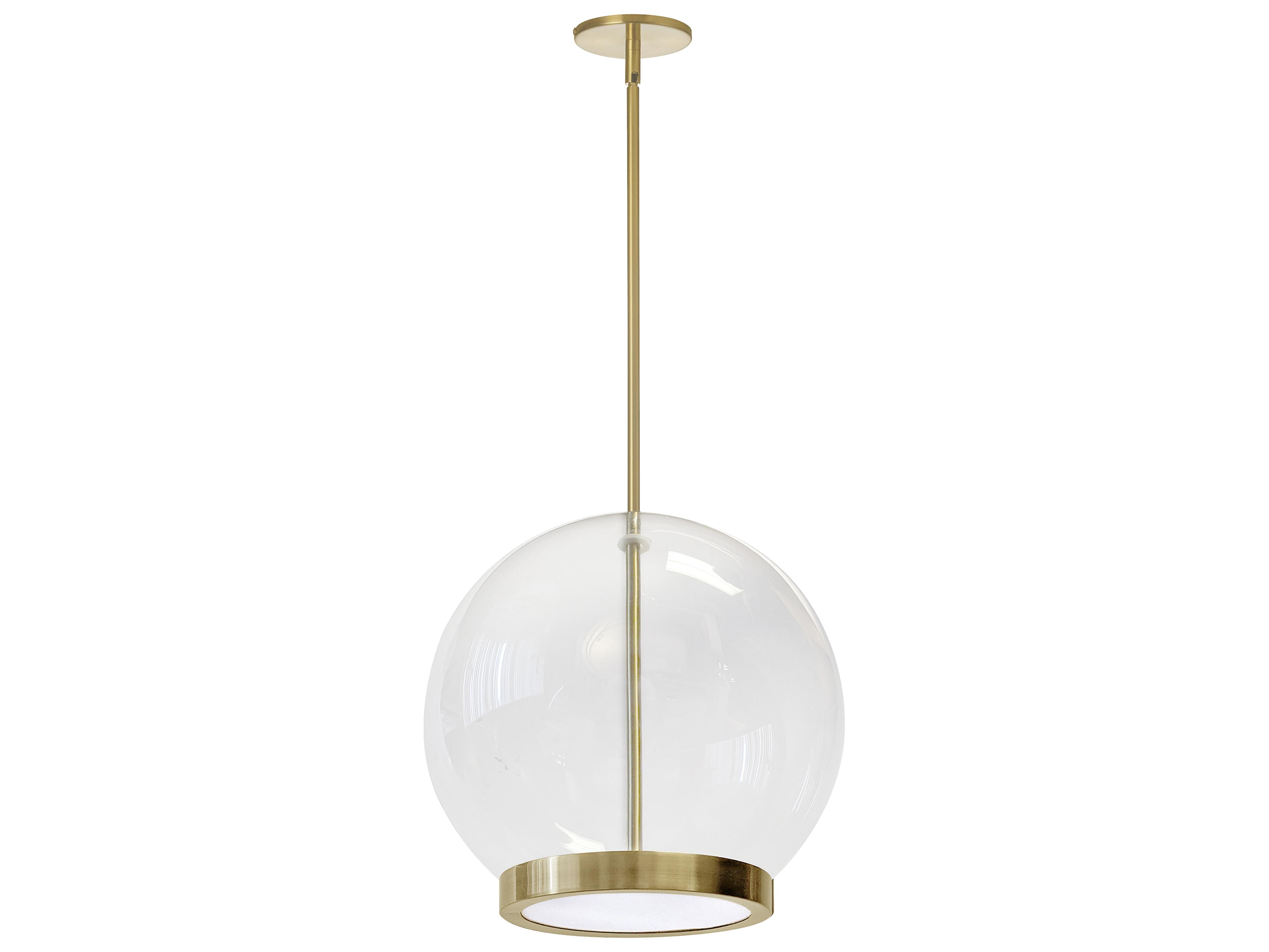 Dainolite Picotas 1-Light Aged Brass Globe Mini Pendant
