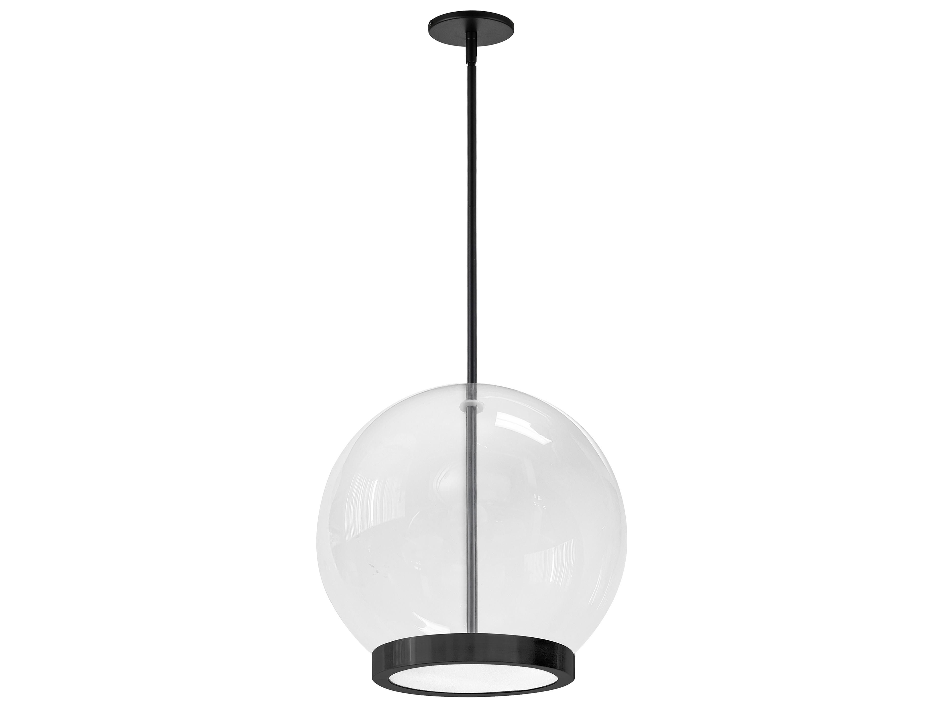 Dainolite Picotas 1-Light Matte Black Globe Mini Pendant