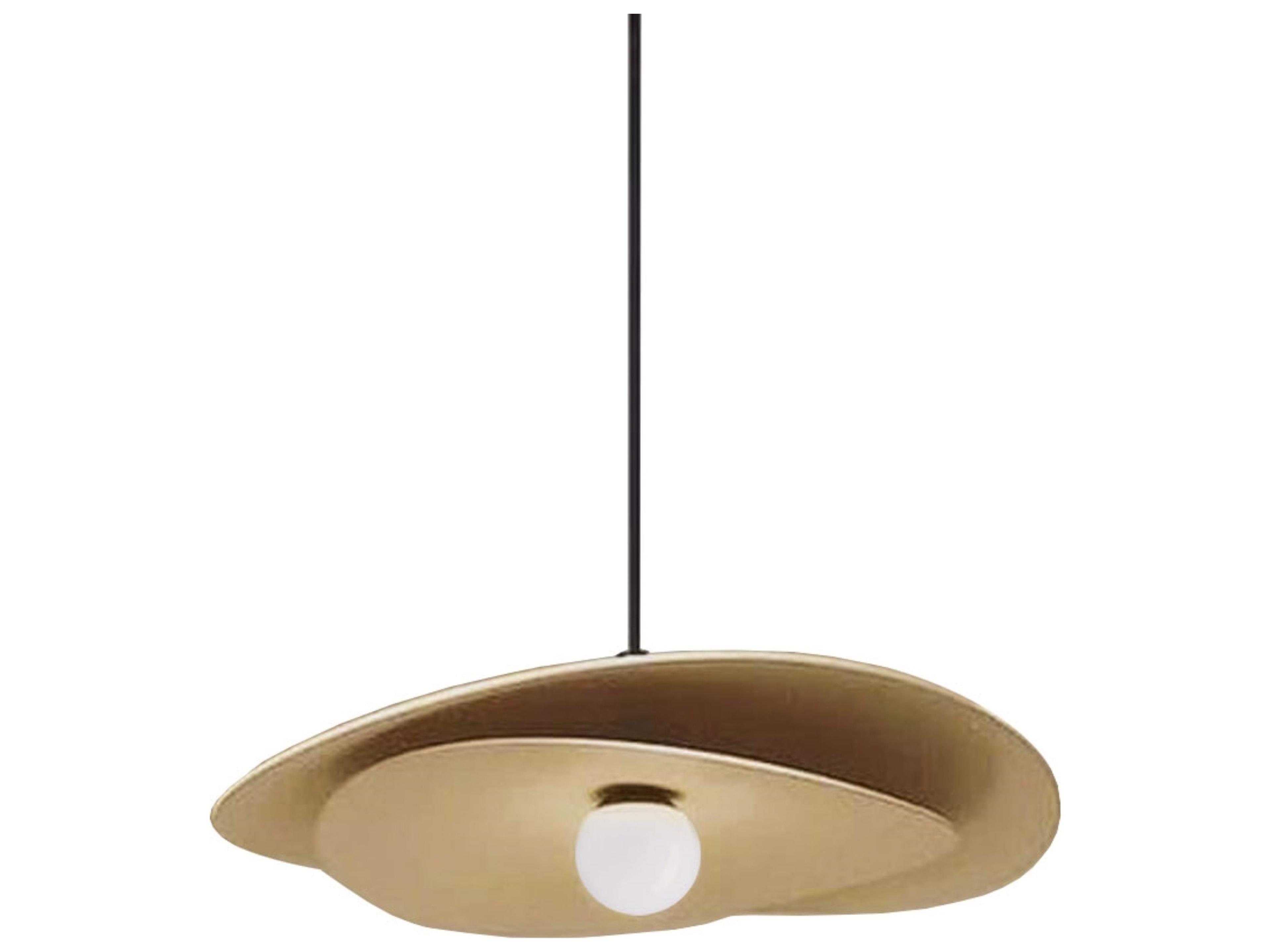 Dainolite Paven 1-Light Aged Brass Pendant