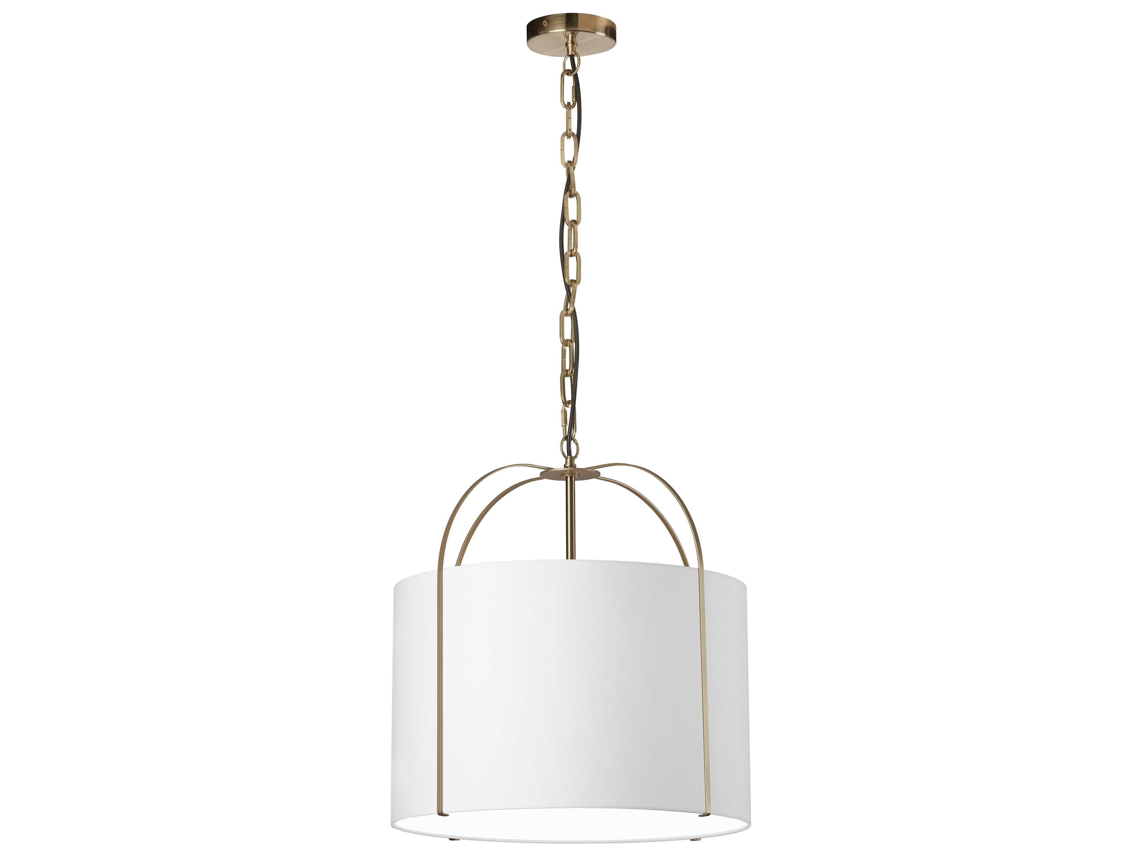 Dainolite Quincy 1-Light Gold Drum Pendant