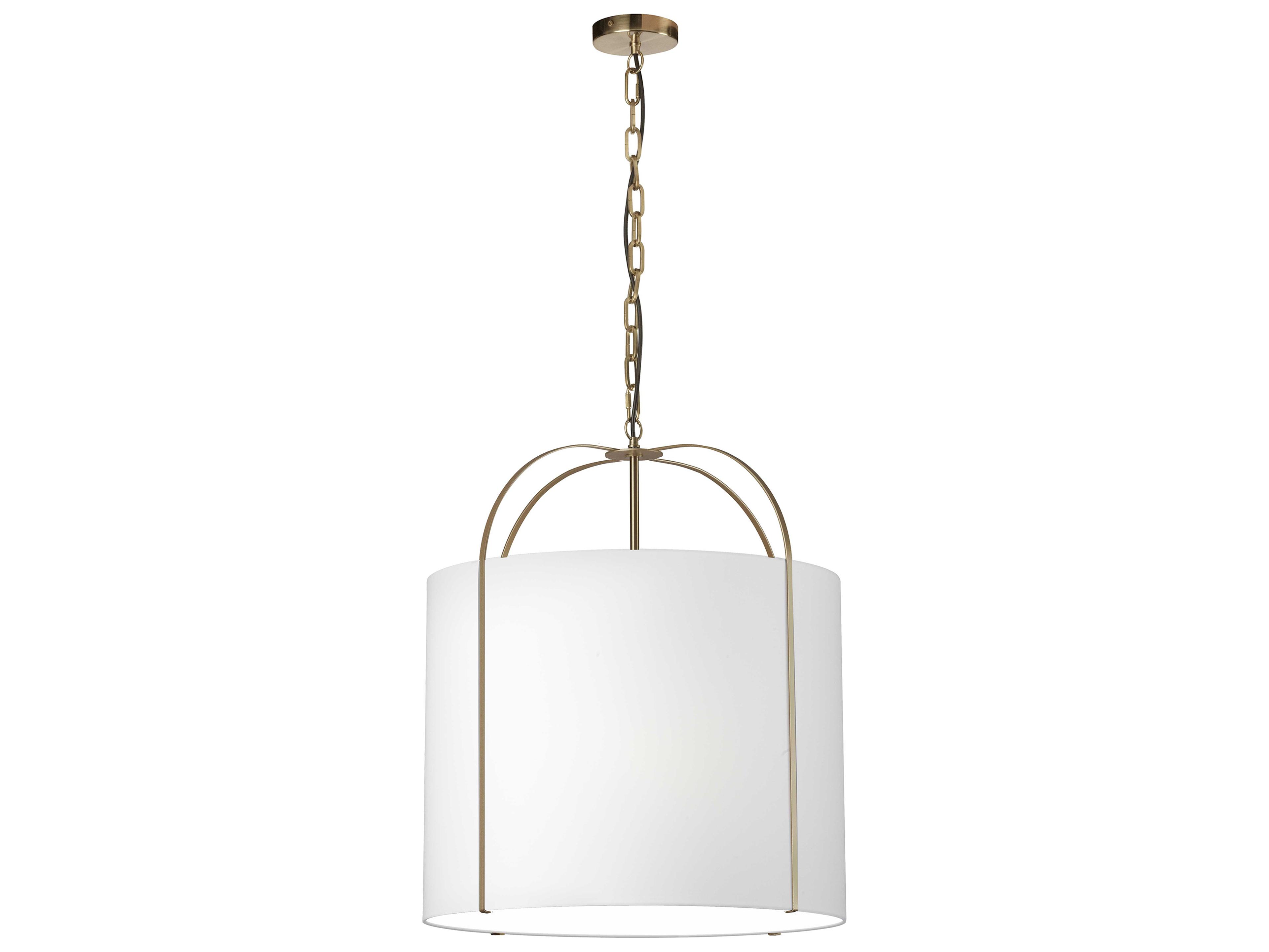 Dainolite Quincy 3-Light Gold Drum Pendant