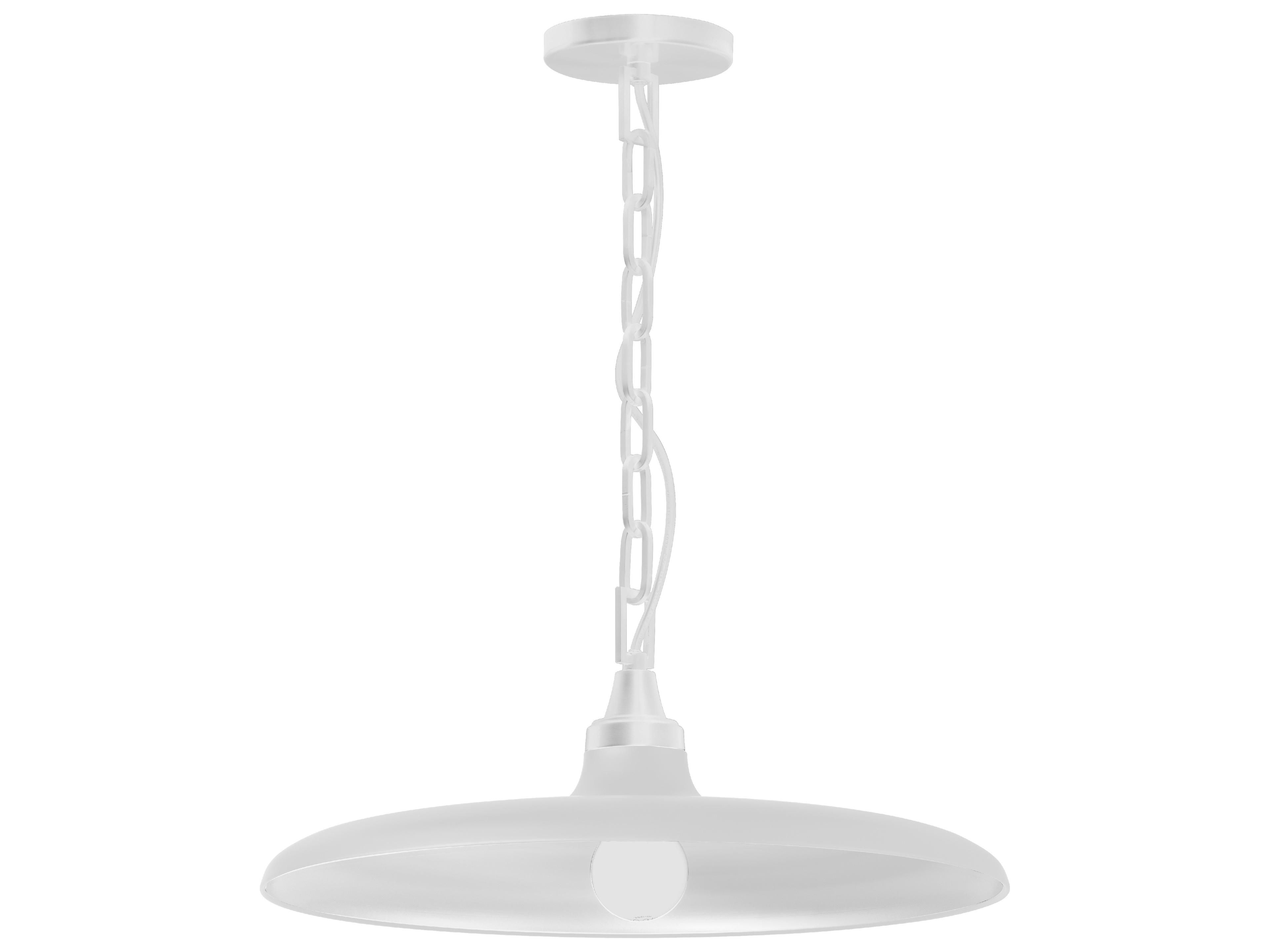 Dainolite Quentin 1-Light Matte White Pendant