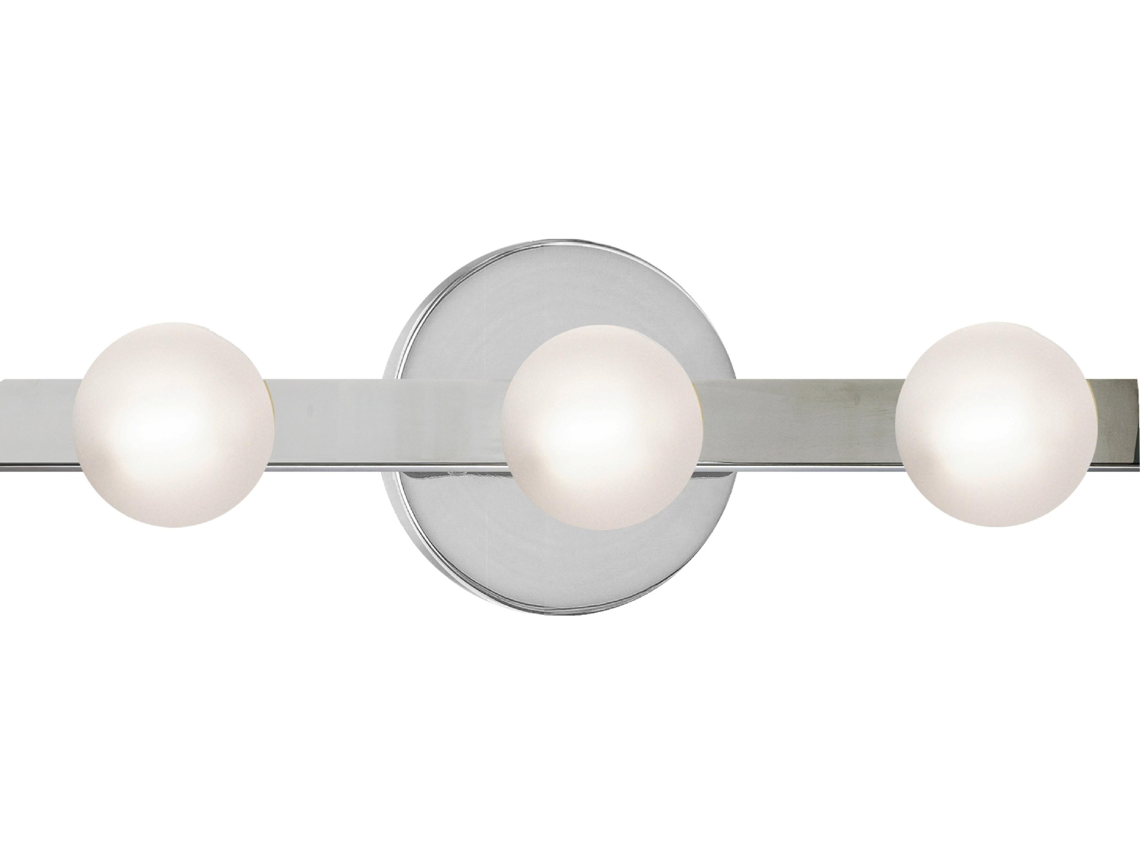 Dainolite Raleigh 3-Light Polished Chrome Vanity Light