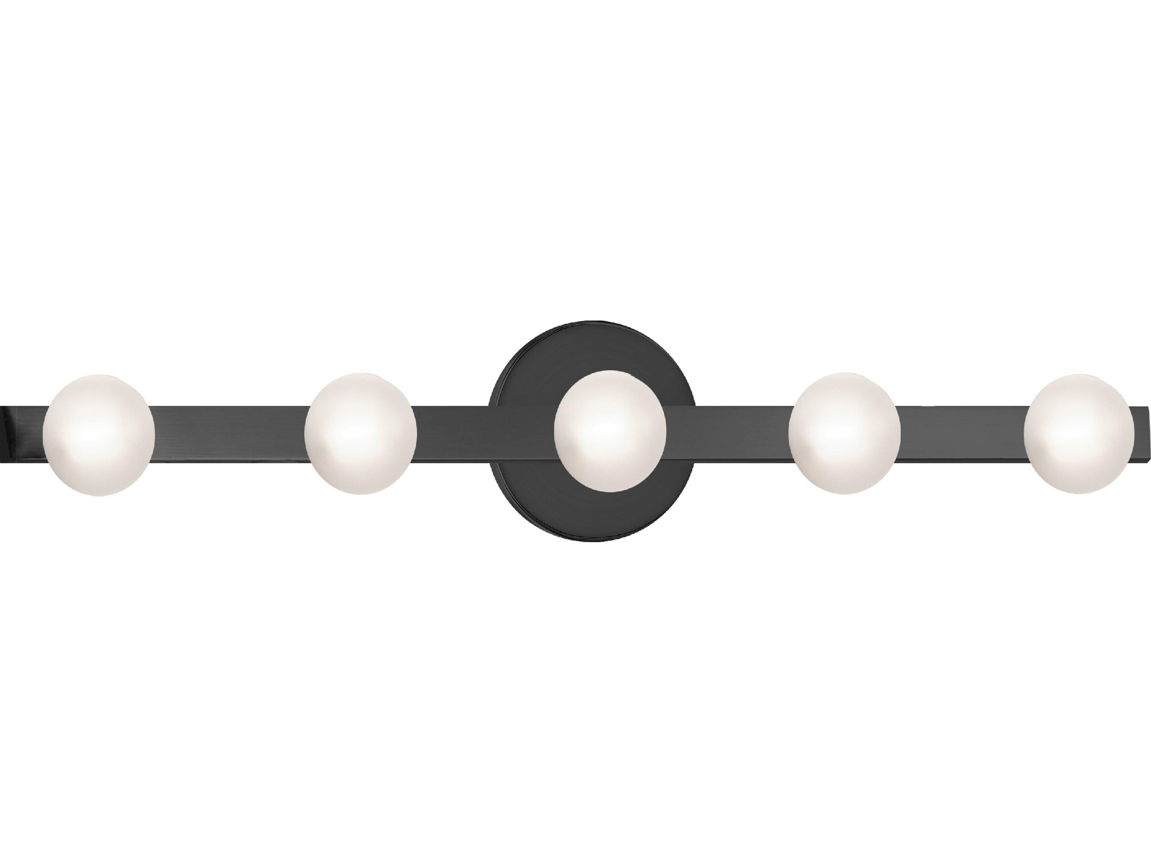 Dainolite Raleigh 5-Light Matte Black Vanity Light