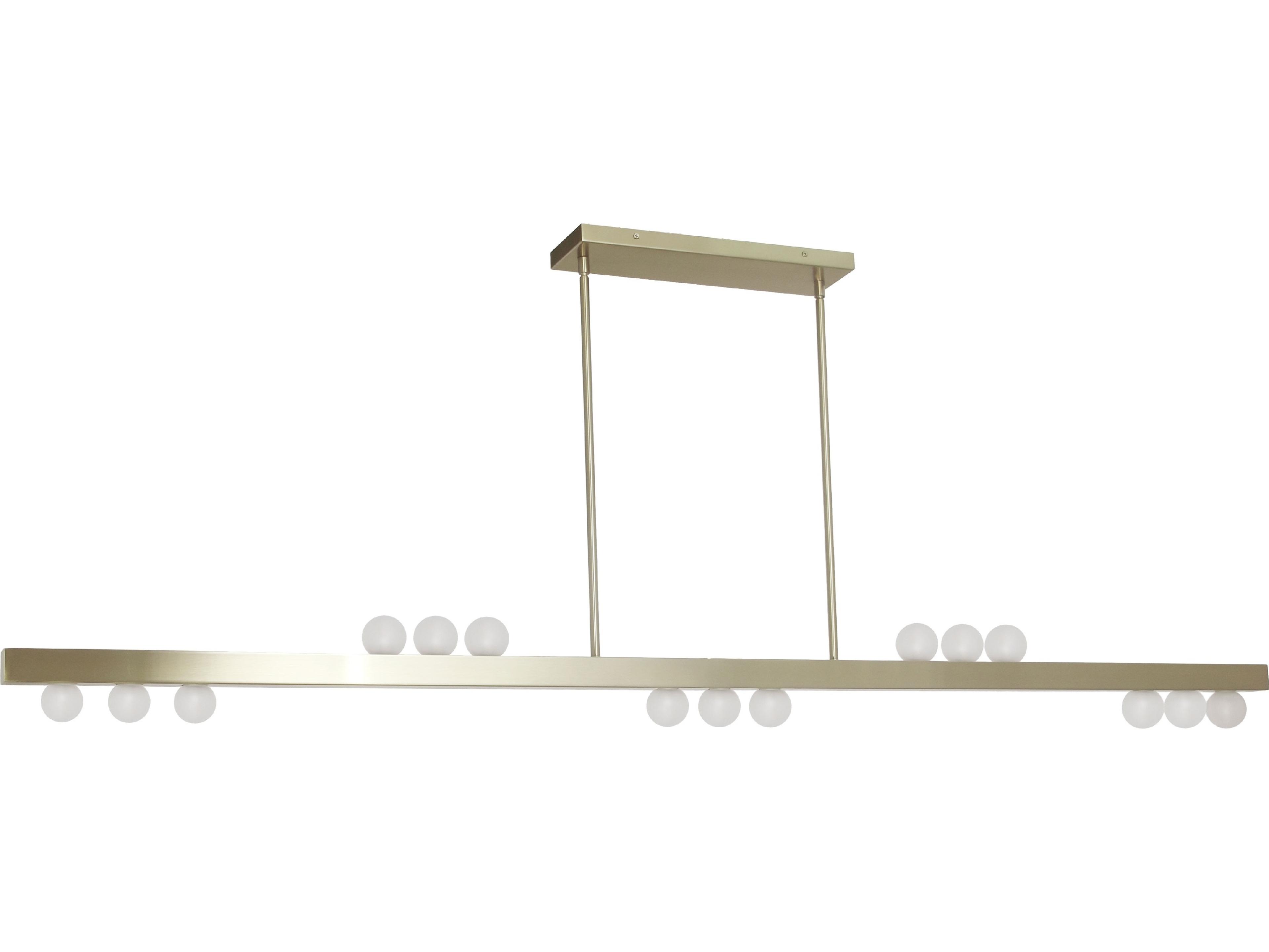 Dainolite Raleigh 15-Light Aged Brass Linear Island Pendant